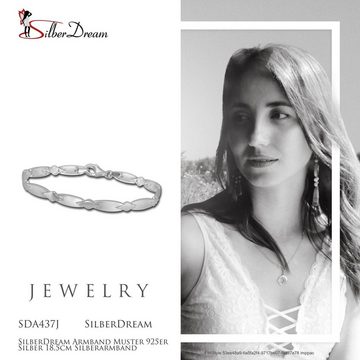 SilberDream Silberarmband SilberDream Armschmuck 18,5cm silber (Armband), Damen Armband (Muster) ca. 18,5cm, 925 Sterling Silber, Farbe: silber