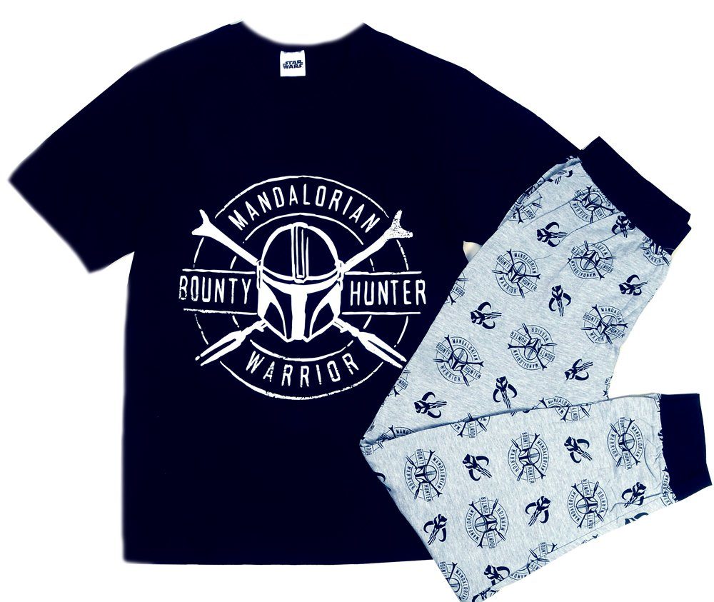Pyjama Schlafanzug 2Tlg Hose und Shirt in verschiedenen Größen S M L XL aus reiner Baumwolle