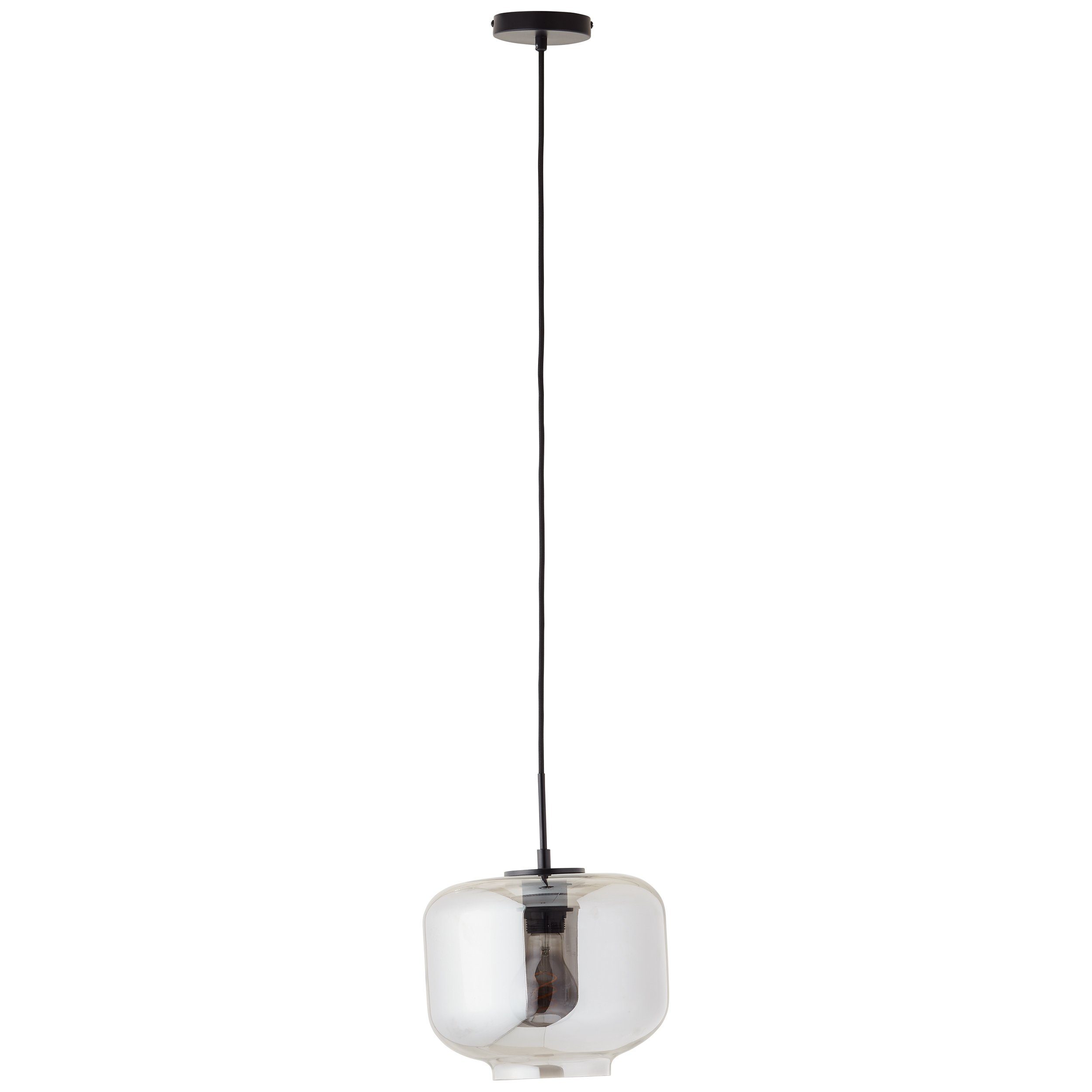 cm, Pendelleuchte, Rauchglas-Schirm Hängeleuchte, kürzbar, ohne 185 x Leuchtmittel, 25 E27, Lightbox