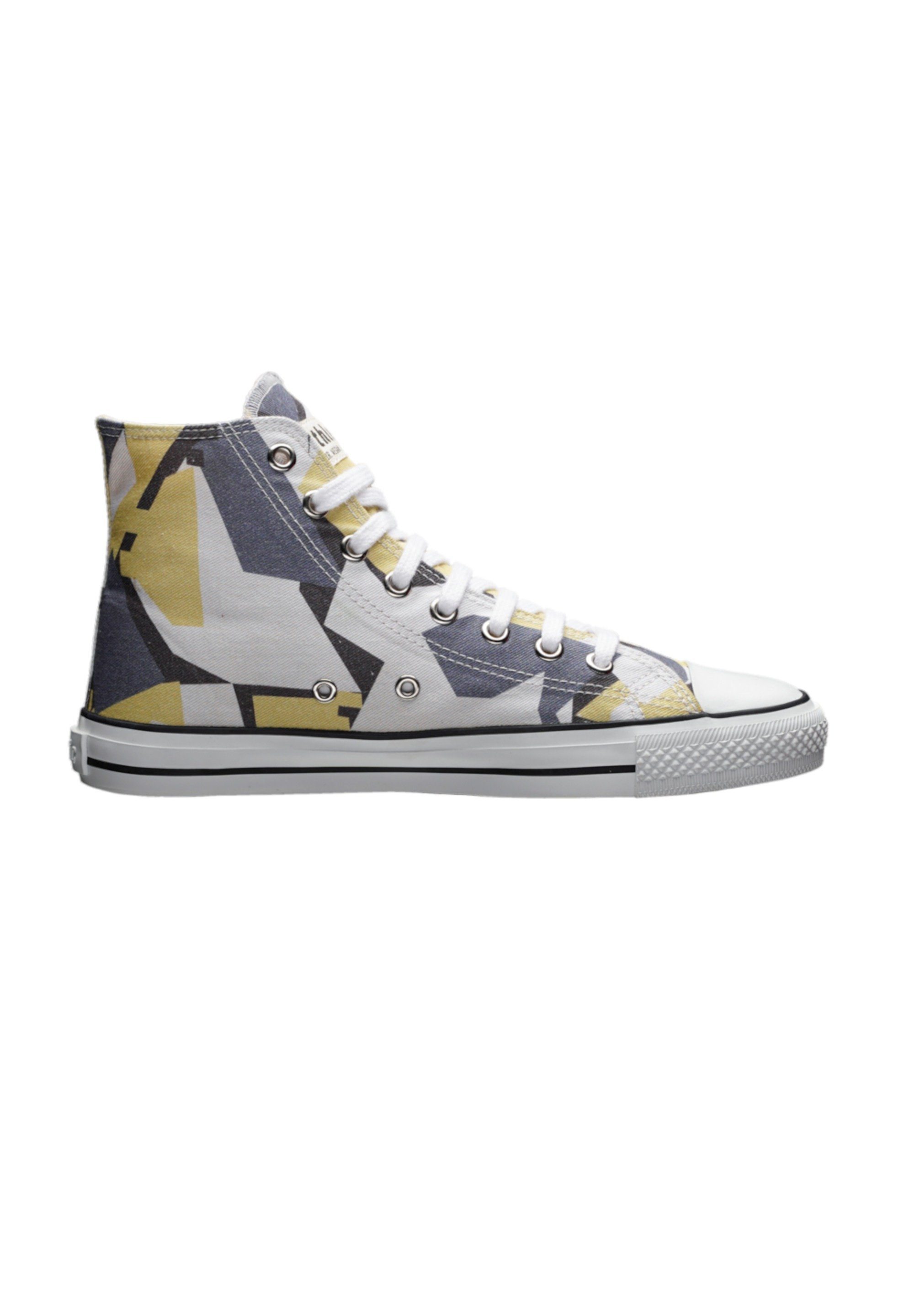 ETHLETIC White Hi Produkt Fairtrade White Yellow Sneaker Cut Just Cap Camou 