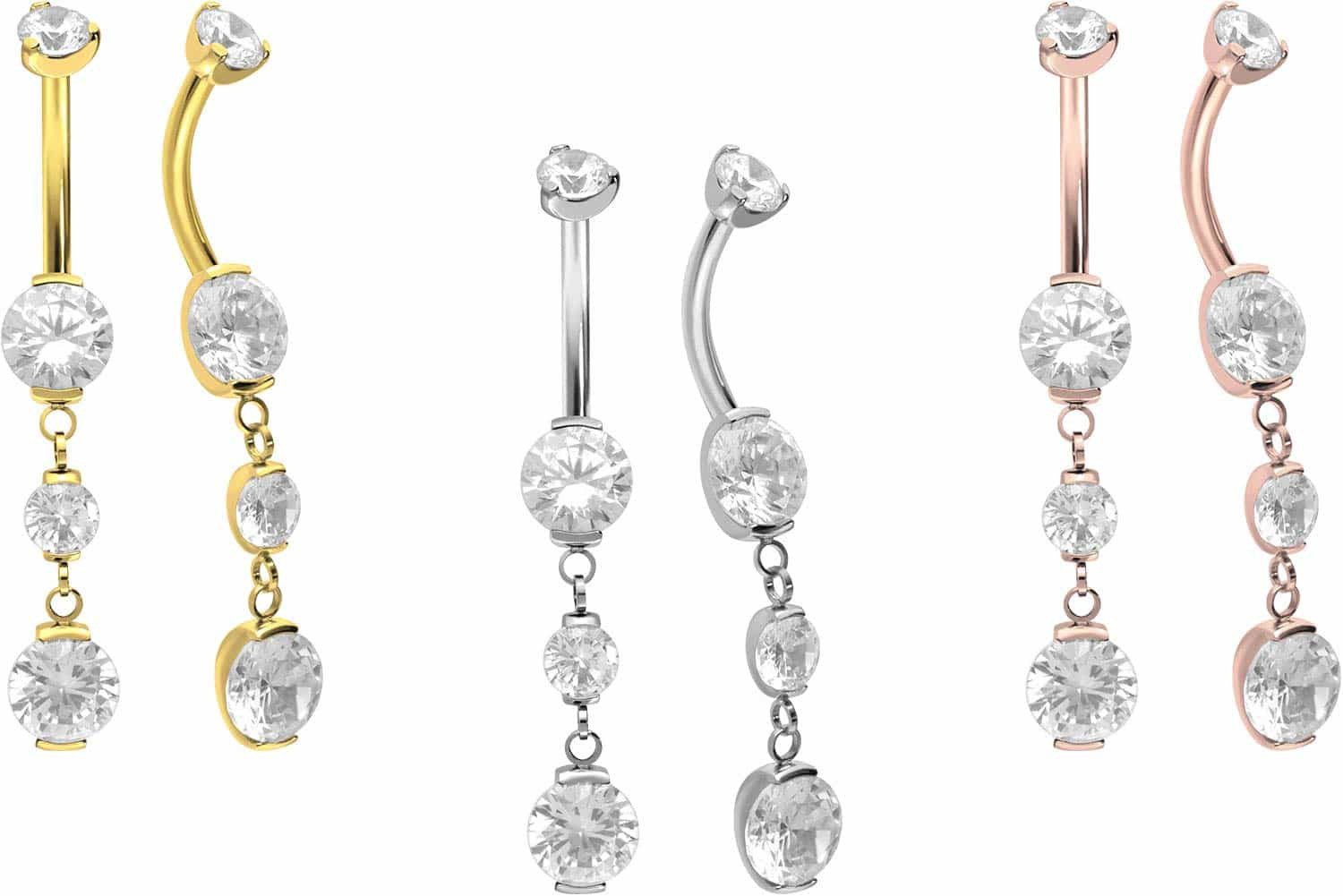PIERCINGLINE Bauchnabelpiercing Titan Mini Bananabell mit Innengewinde 4 KR günstig online kaufen