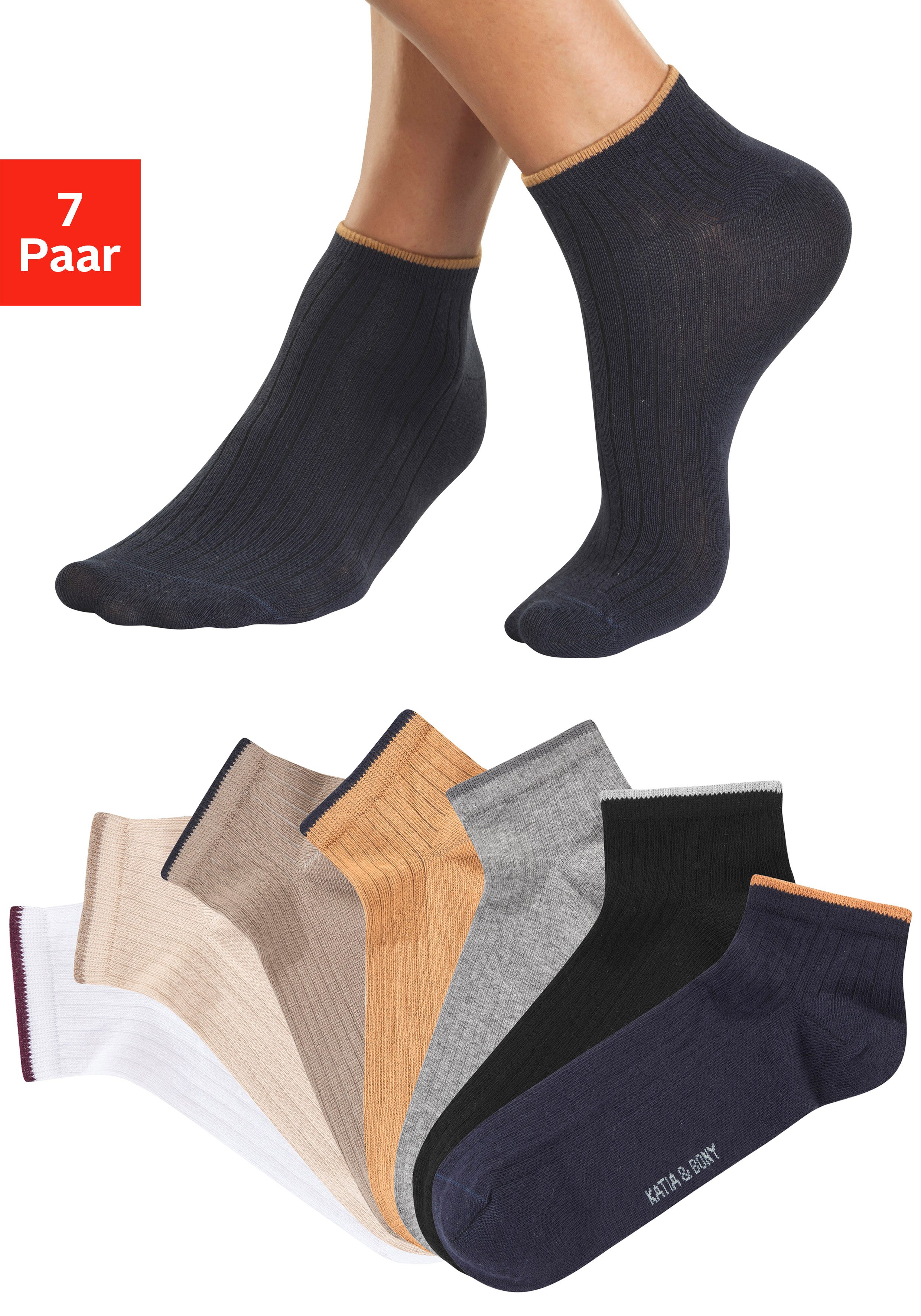 H.I.S Kurzsocken (Packung, 7-Paar) in schöner Farbpackung