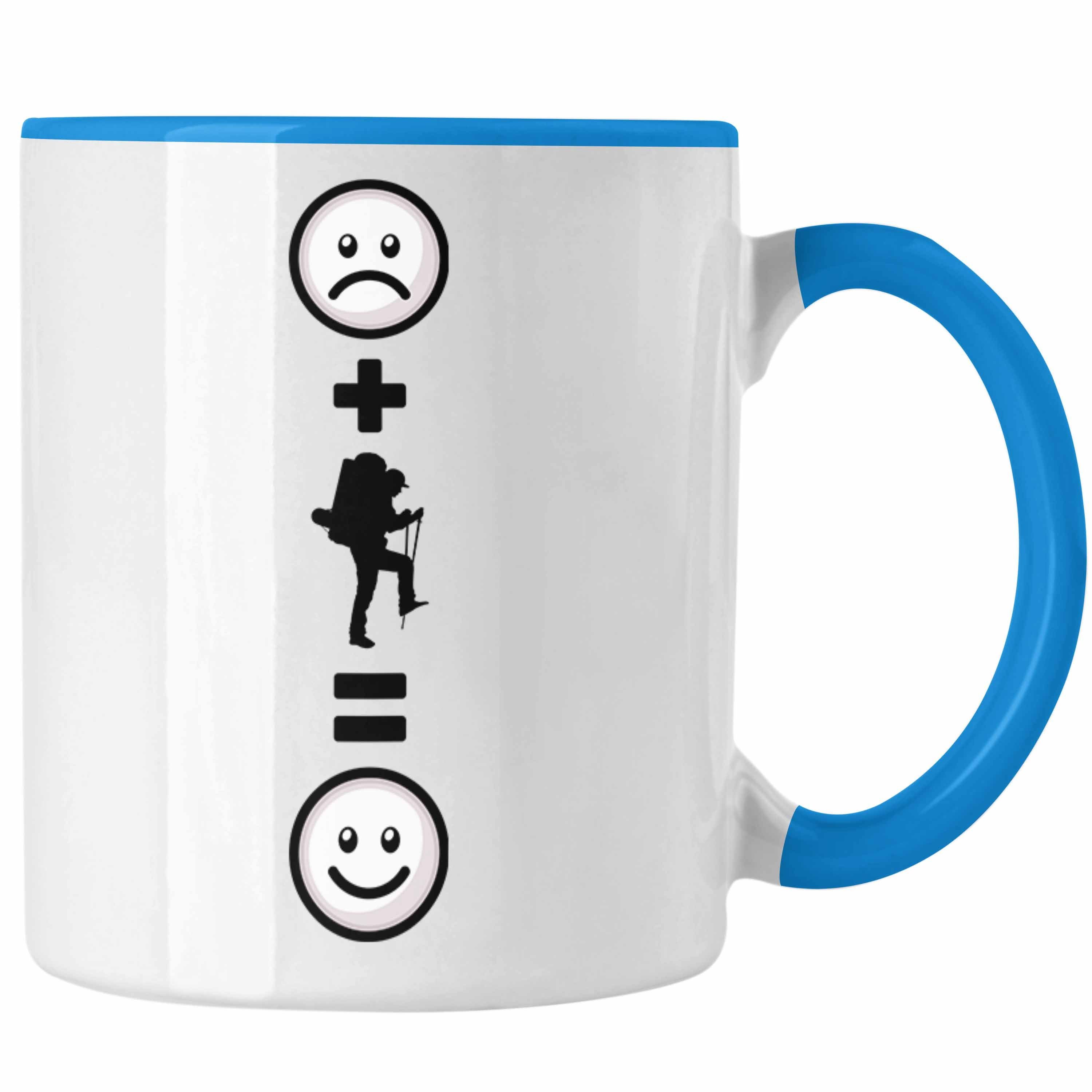 Trendation Tasse Wandern Tasse Geschenk für Wanderer Berge :(Wandern) Lustige G Blau