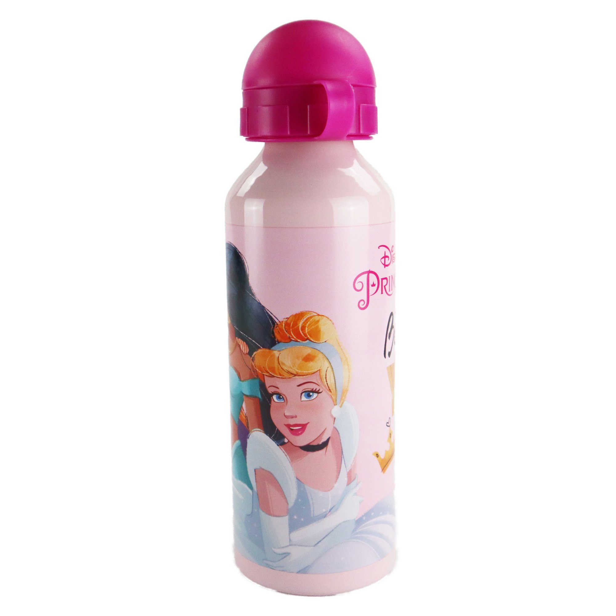 Wasserflasche 520 ml Sportflasche Disney Flasche Alu Prinzessinnen Trinkflasche Disney