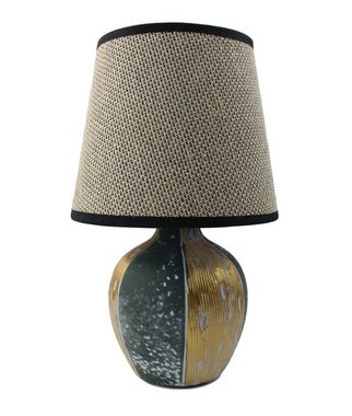 Arnusa Tischleuchte Keramik Nachttischlampe, Ein-/Ausschalter, ohne Leuchtmittel, handbemalt