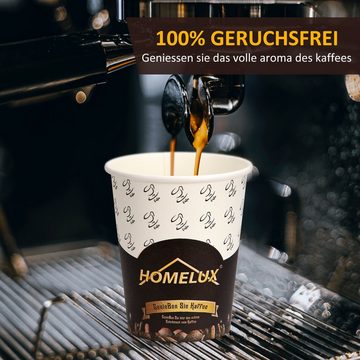 HOMELUX Einwegbecher HOMELUX Kaffee Coffee To Go Becher 200ml 8oz, Pappbecher Einweg, Kaffeebecher Einweg, Einwegbecher Kaffee Für Heißgetränke