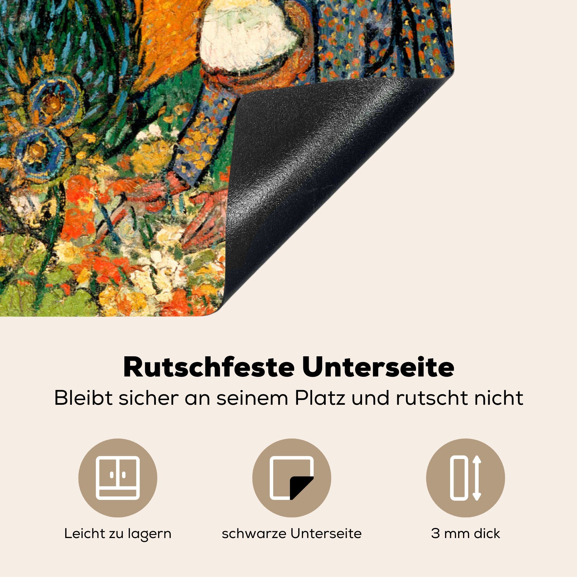 MuchoWow Herdblende-/Abdeckplatte Erinnerungen an Etten Schutz van Induktionskochfeld tlg), die Vincent von Gogh, küche, für (1 Vinyl, 71x52 - cm, Ceranfeldabdeckung den Garten