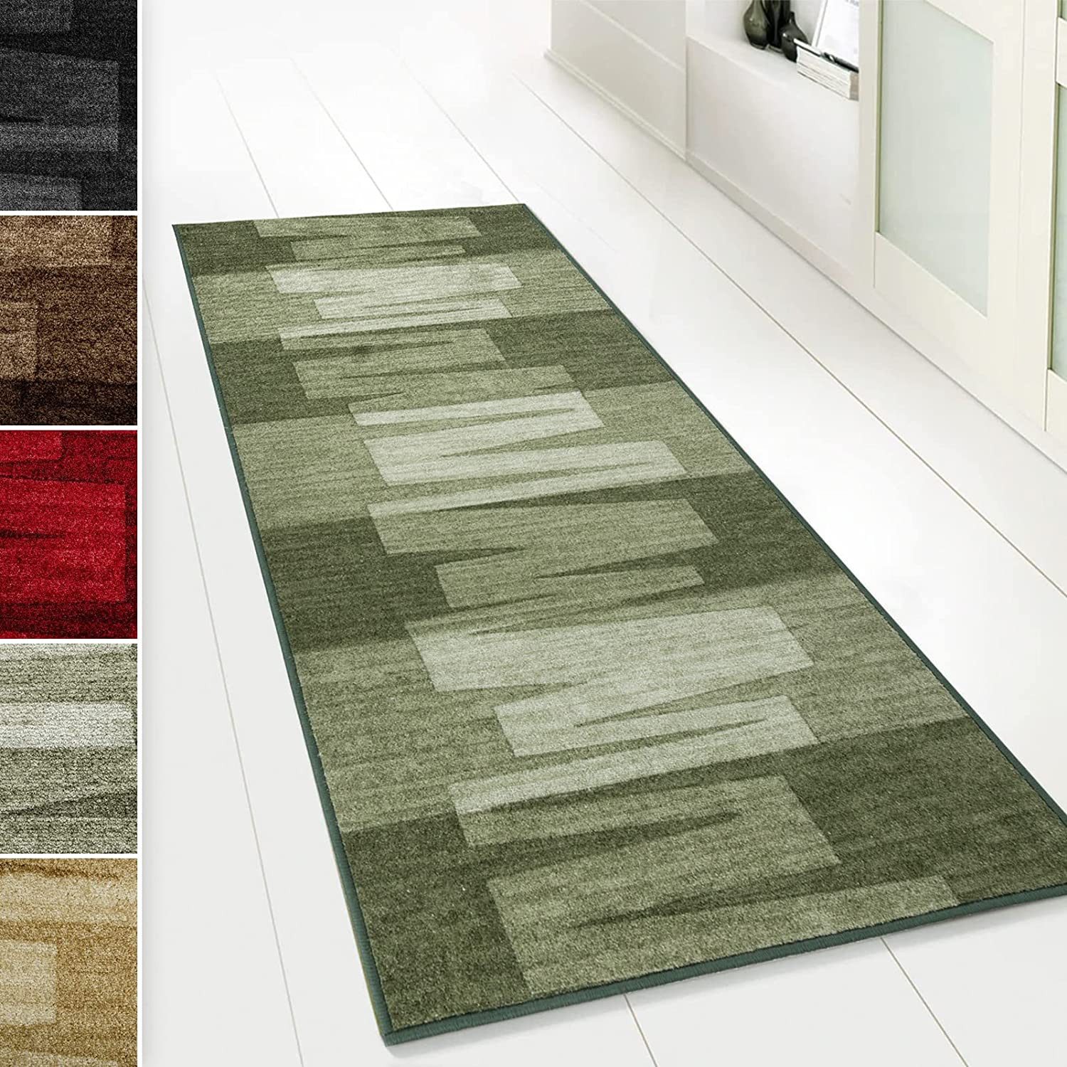 Floordirekt Дорожка Via Veneto, Made in Germany Feinvelour Oberfläche Kurzflor, Rutschfest, rechteckig, Höhe: 8.5 mm, verschiedene Größen & Farben, Fußbodenheizung geeignet, Antibakteriell