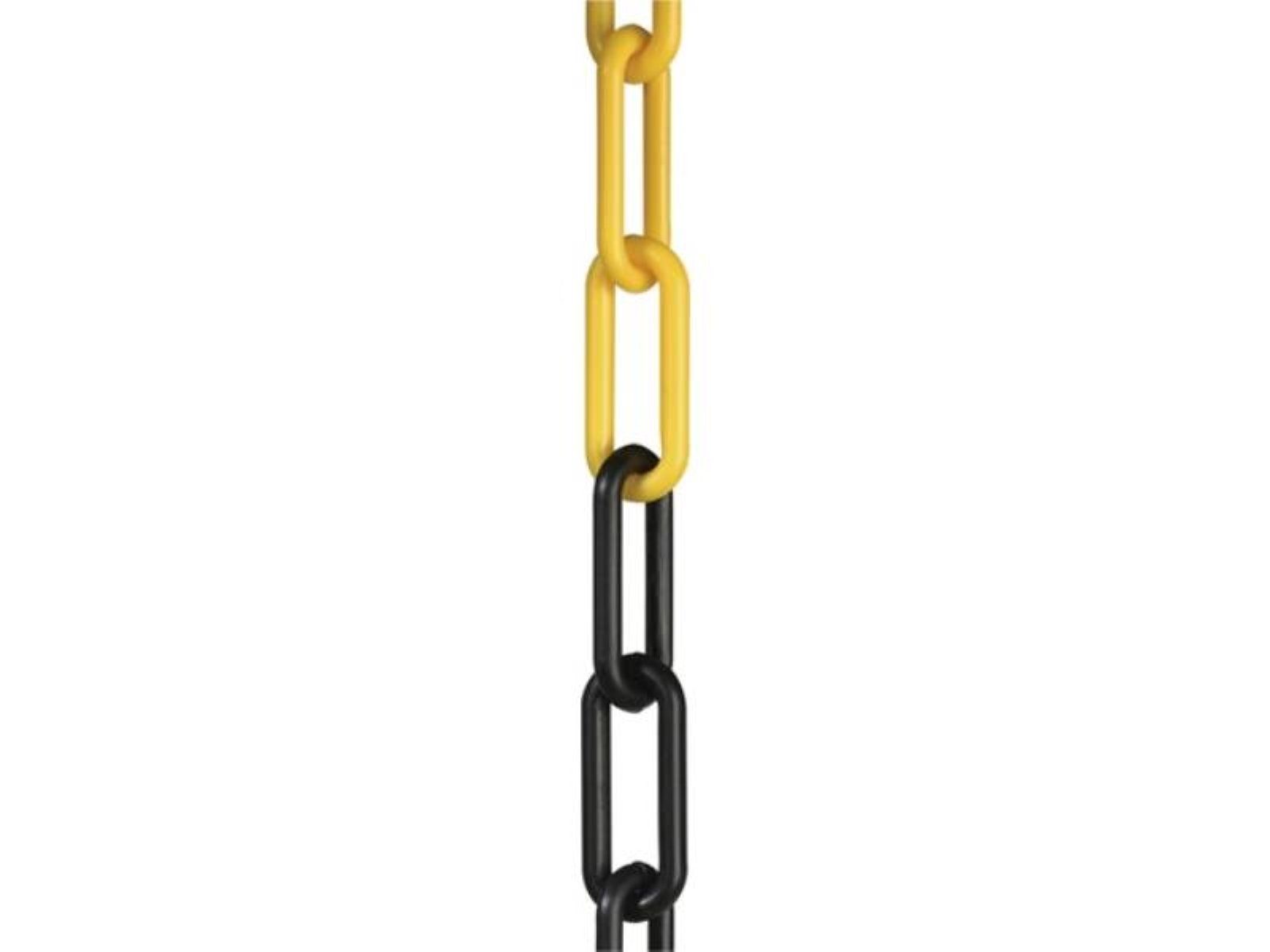 PROMAT Absperrkette Absperrkette Kunststoff gelb/schwarz 6 mm Länge 25 m