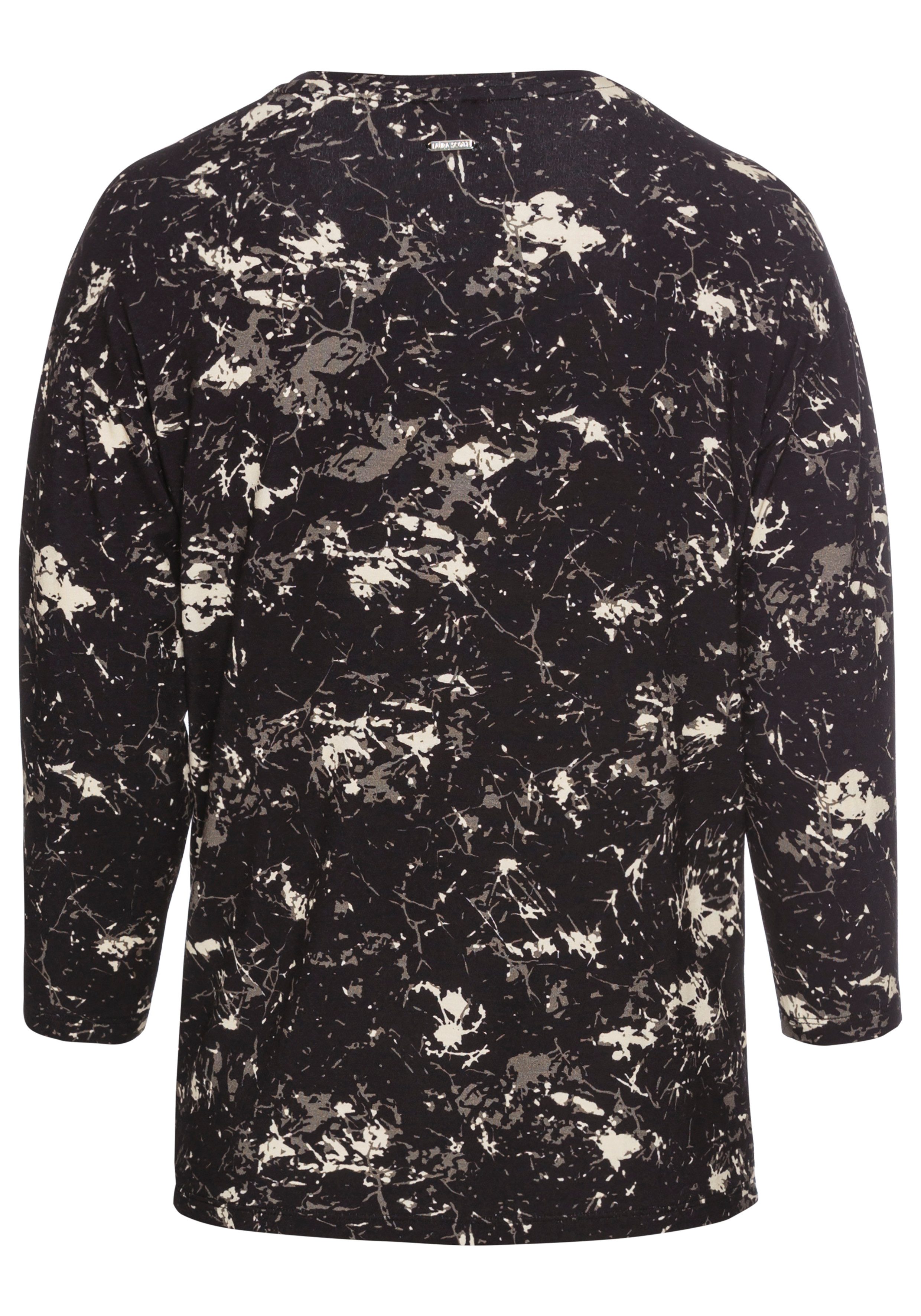 Laura Scott 3/4-Arm-Shirt 3/4-Arm, figurumspielende Passform, hüftlange Schnittform