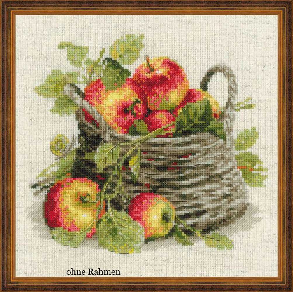 Riolis Kreativset Riolis Stickbild-Set "Reife Äpfeln", Zählmuster, (embroidery kit by Marussia)