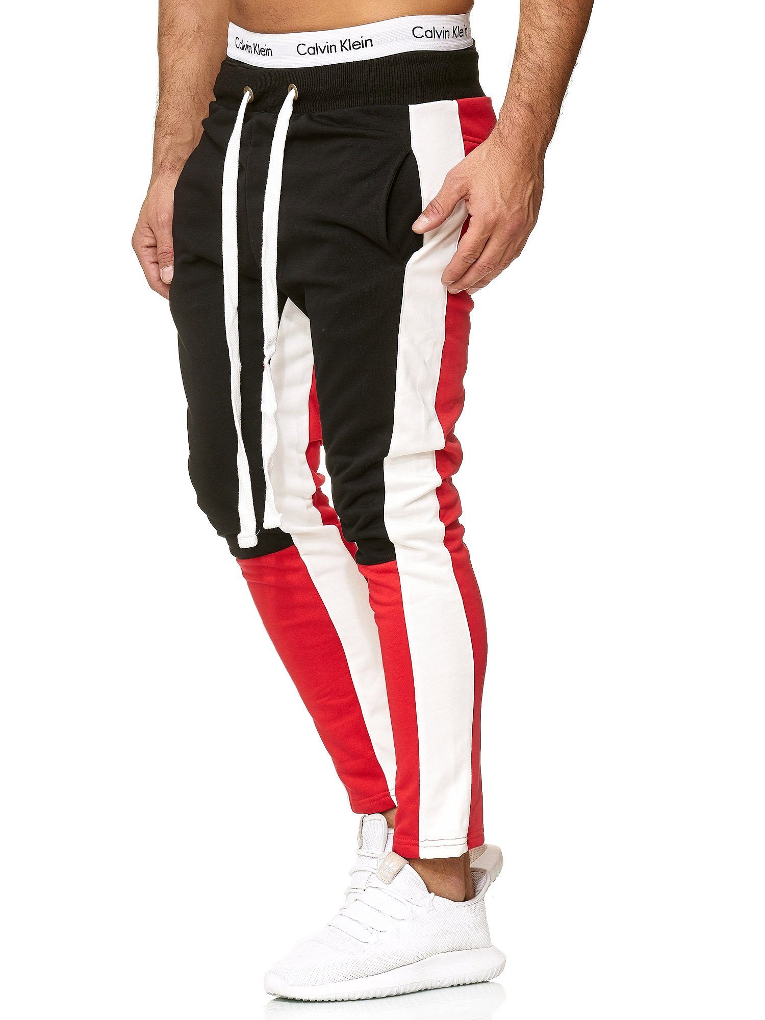 OneRedox Jogginghose A10 (Sporthose Trainingshose Sweatpants, 1-tlg) Fitness Freizeit Casual Rot