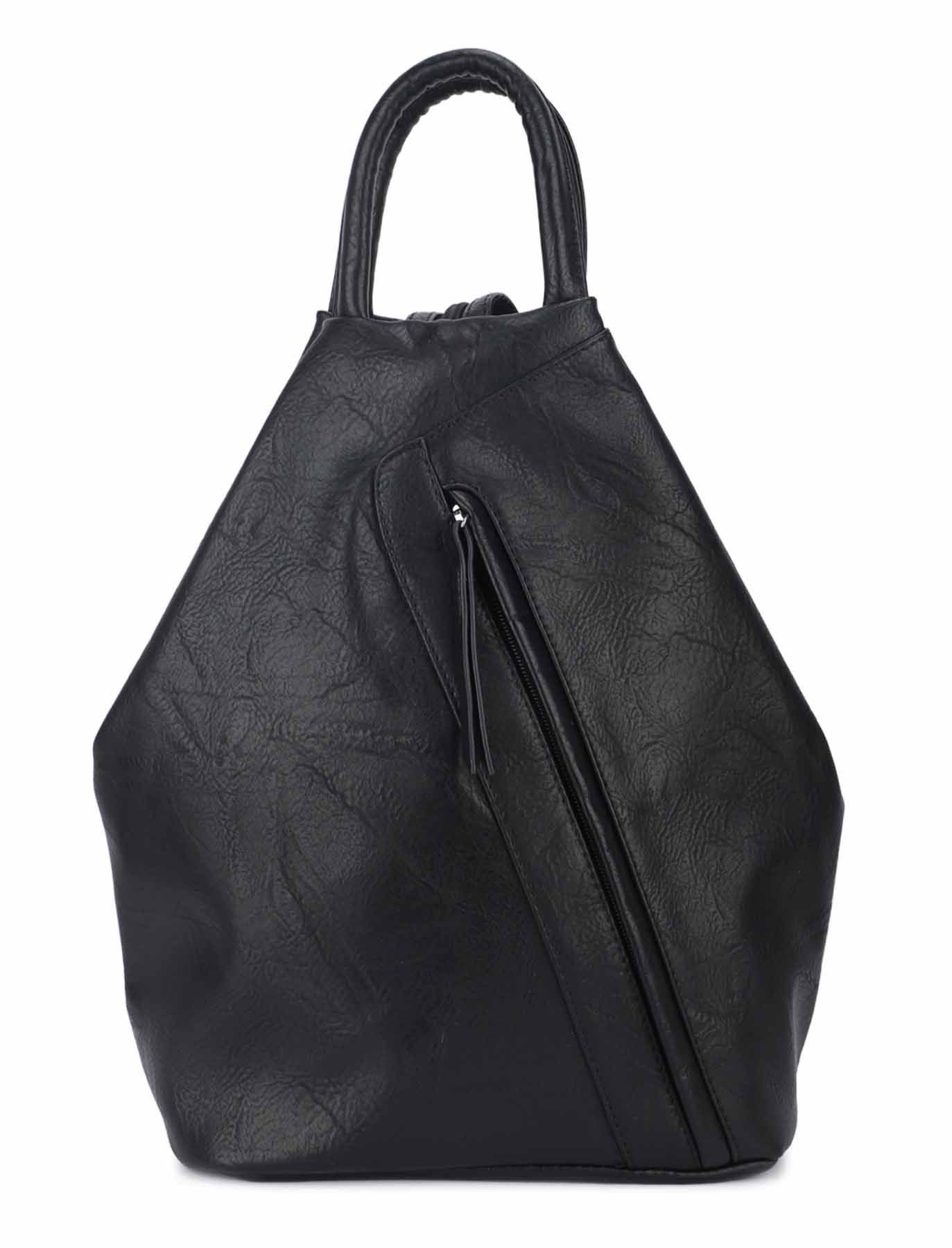 ITALYSHOP24 Rucksack Damen Cityrucksack Daypack Tasche Umhängetasche Tagesrucksack Backpack, Handtasche Freizeitrucksack Leder Optik Schule Travel Wandern Arbeit