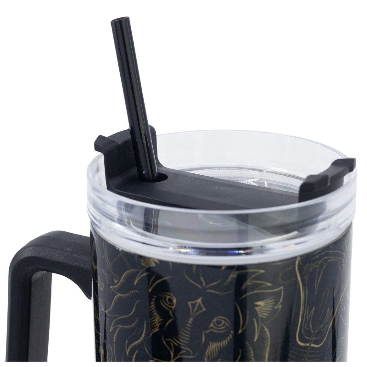Harry Potter Trinkflasche Isolierter XL-Trinkbecher mit Griff und Drehverschluss – 940 ml, Edelstahl