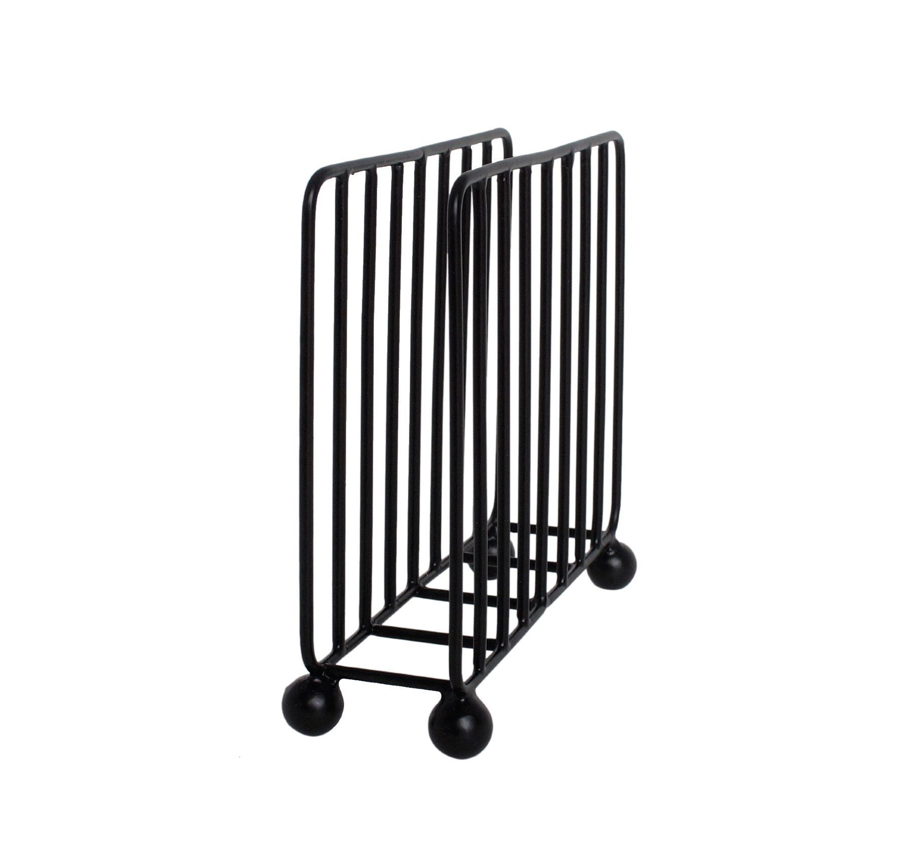 LaLe Living Serviettenhalter Nisa in Schwarz, 16 x 13,5 cm, Eisen