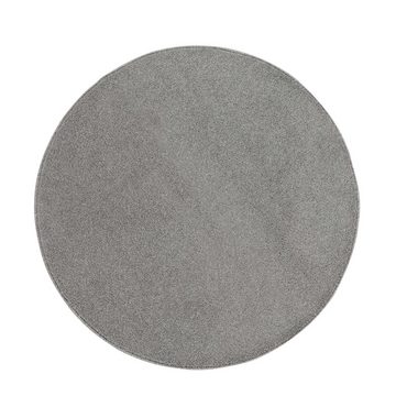 Teppich Unicolor - Einfarbig, Teppium, Rechteckig, Höhe: 11 mm, Einfarbig Kurzflor Teppich Wohnzimmer Hellgrau Modern Rücken aus Filz