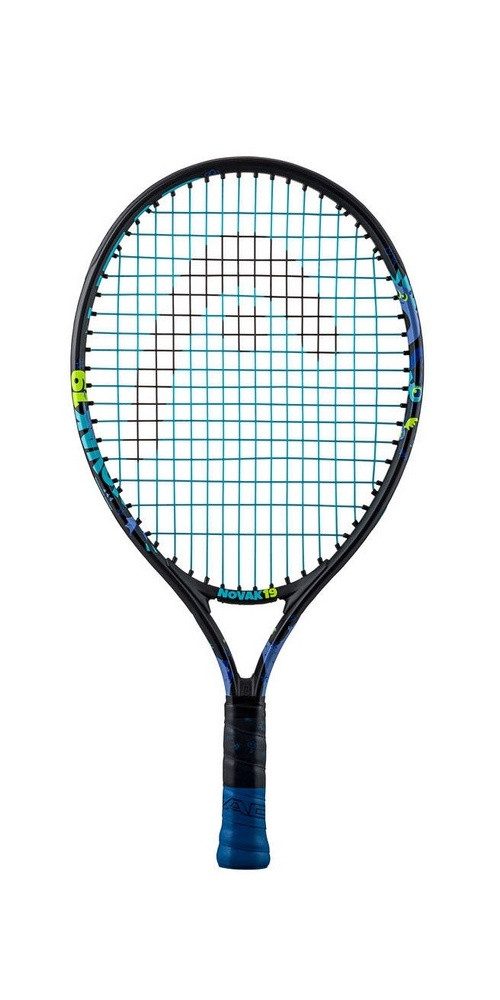 Tennisschläger Novak 19in (2-4 Jahre) 2024 dunkelblau - besaitet -