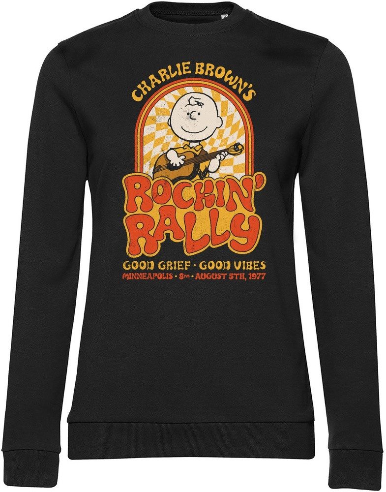 PEANUTS Worldwide LLC Rundhalspullover Charlie Browns Rockin Rally Girly Sweatshirt
