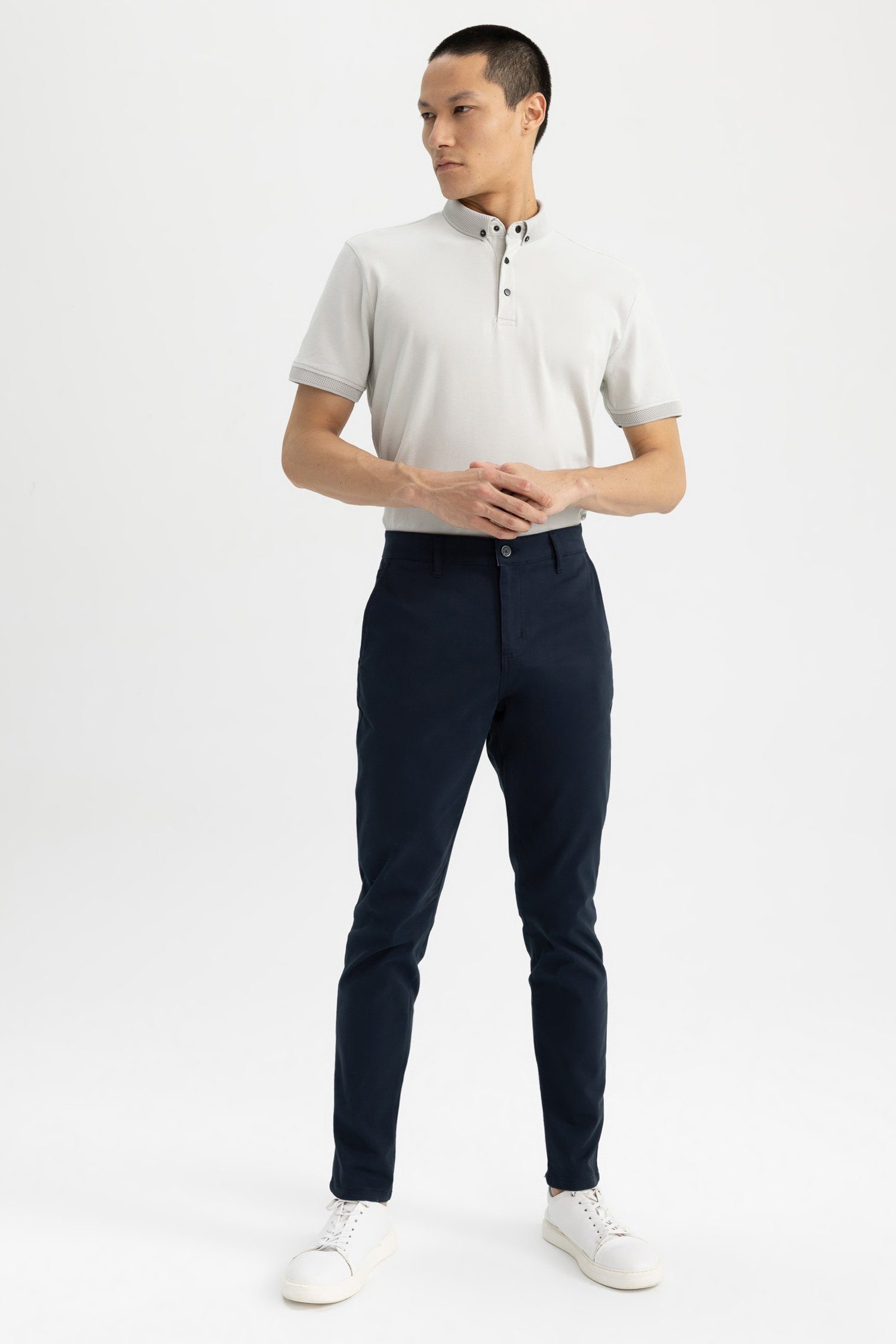 Poloshirt DeFacto FIT SLIM Poloshirt Stein