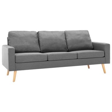 furnicato 3-Sitzer 3-Sitzer-Sofa Hellgrau Stoff