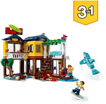 LEGO® Konstruktionsspielsteine Surfer-Strandhaus (31118), LEGO® Creator 3in1, (564 St), Made in Europe