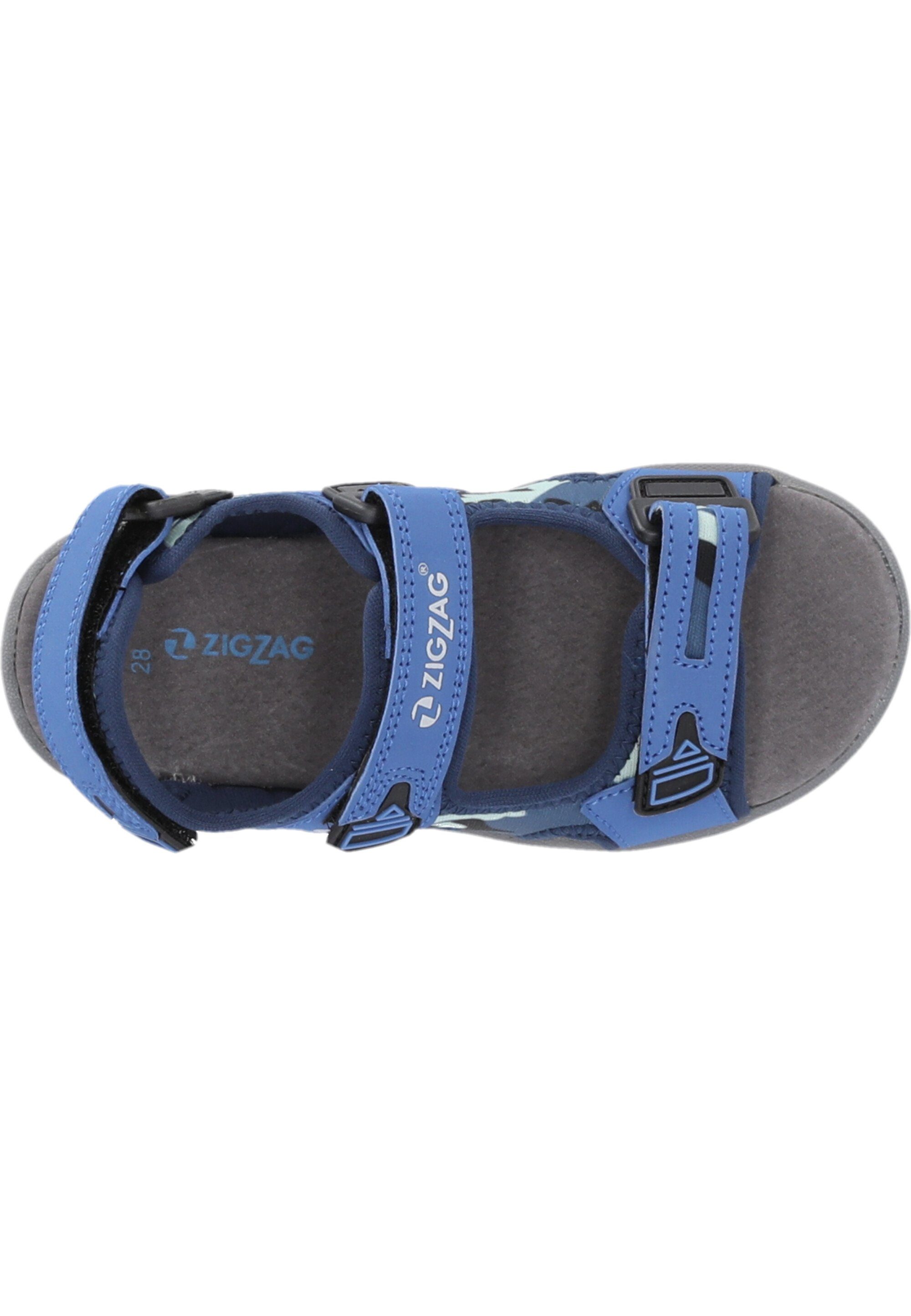 Klettverschluss praktischem Sandale mit blau-blau ZIGZAG Tanaka