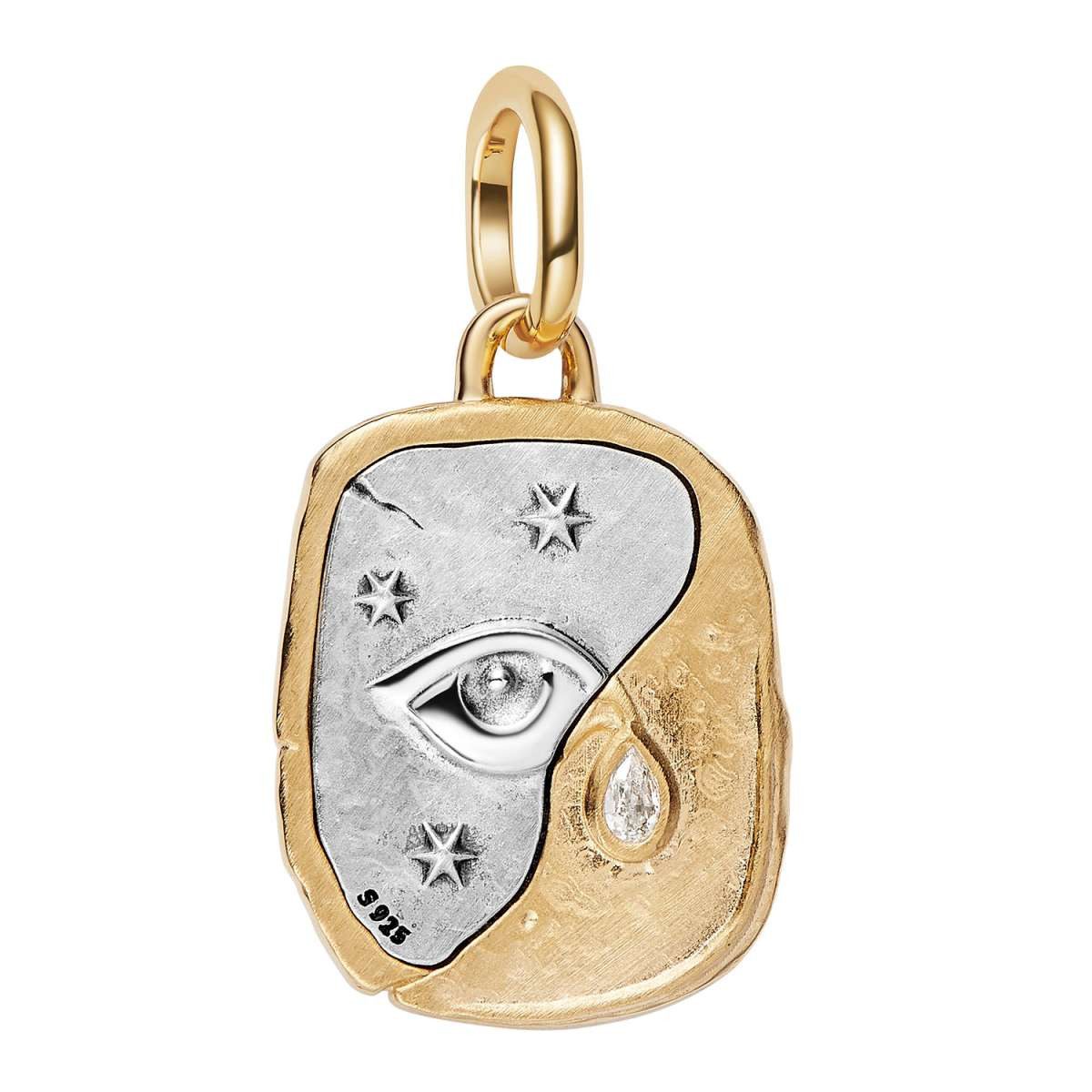 Pandora Charm Medaillon 764808C01, Anhänger Zweifarbig Auge