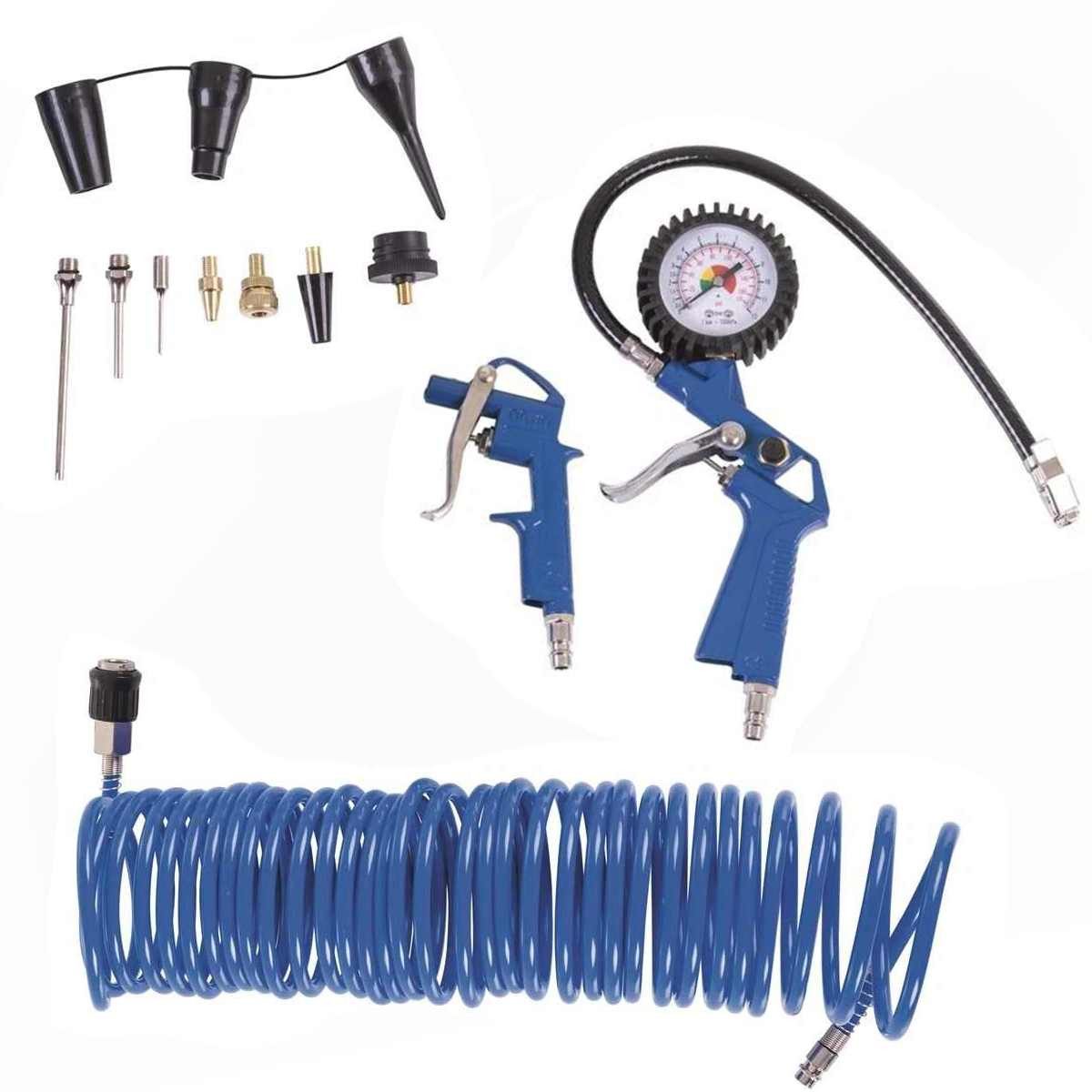 Scheppach Druckluftschlauch 14tlg. Kompressor Zubehörset Reifenfüllmessgerä günstig online kaufen