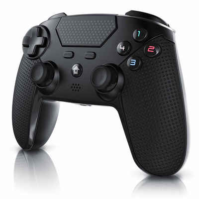 CSL Gaming-Controller (1 St., Wireless Controller für PlayStation 4 / PS4 Pro / PS4 Slim Gamepad mit Bluetooth & USB)