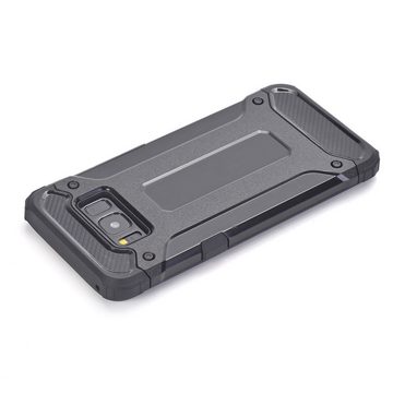 FITSU Handyhülle Outdoor Hülle für Samsung Galaxy S8 Schwarz, Robuste Handyhülle Outdoor Case stabile Schutzhülle mit Eckenschutz