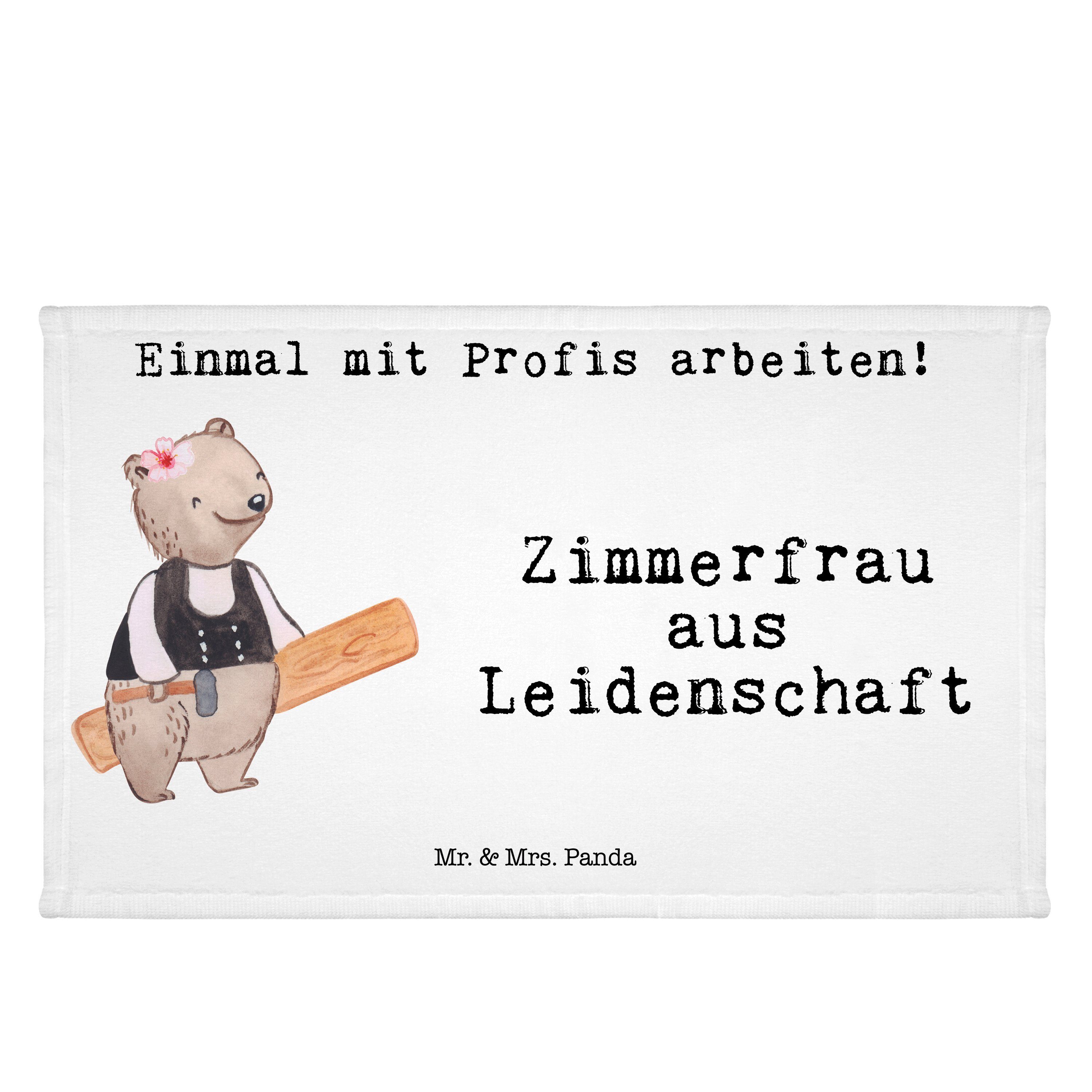 Handtuch, Danke, Geschenk, Leidenschaft & - - Handtuch Panda Zimmerfrau Weiß (1-St) Mr. Mrs. Kinder aus