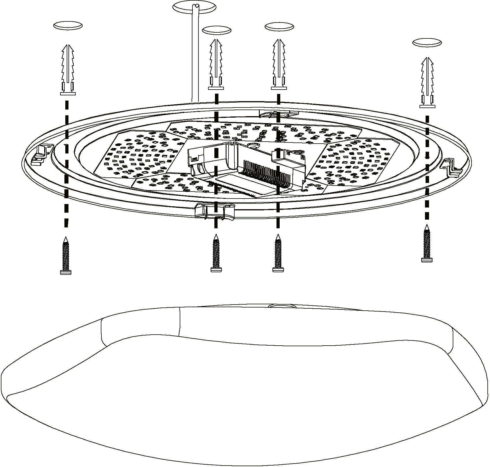 EGLO Deckenleuchte TOTARI-C, Smart Warmweiß, Home, Farbwechsel, Tageslichtweiß, fest Ø60cm, Weißtöne und Kaltweiß, Deckenlampe einstellbar dimmbar, Dimmfunktion, Smart Farben Helligkeitsstufen, Neutralweiß, LED integriert, Home mehrere