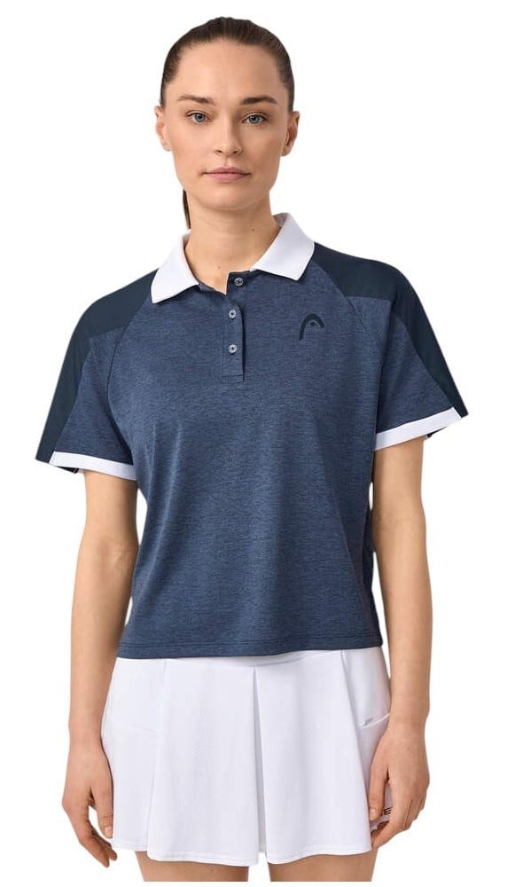 Head Poloshirt Play Tech (Polyester-Jacquard, schnelltrocknend) 2025 navyblau Damen