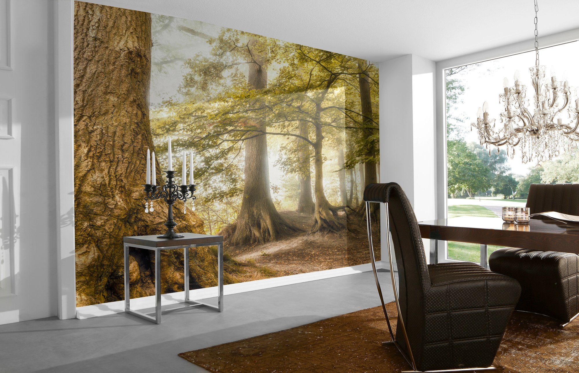 Architects Paper Fototapete »Tree Meeting«, (Set, 4 St), Sommer Wald, Vlies, glatt-HomeTrends