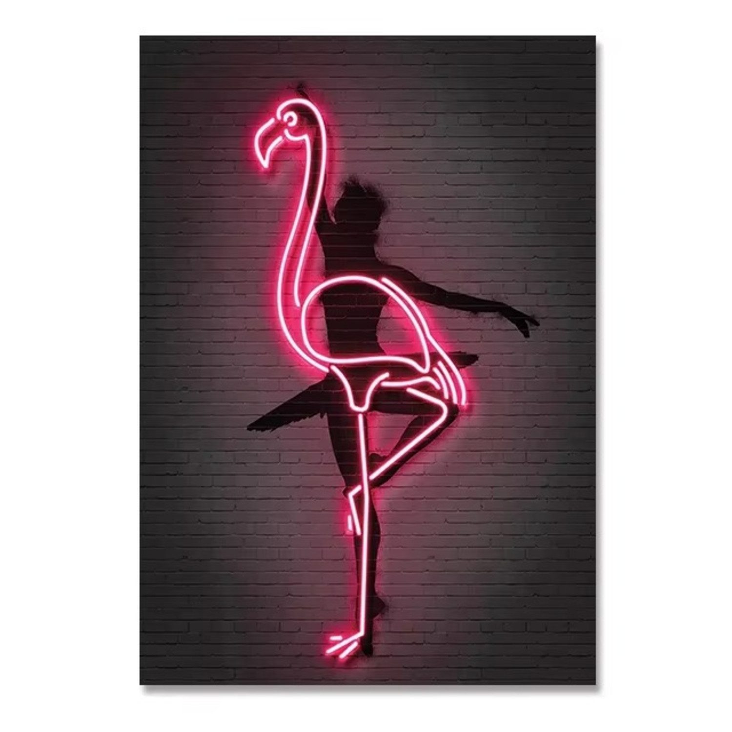 TPFLiving Kunstdruck OHNE RAHMEN, Bangsy Art - Neon Kunst - Graffiti Kunst - abstrakte Motive - (Leinwandbild XXL), Farben: Farben: Grün, gelb, blau, rosa - Größe: 20x30cm