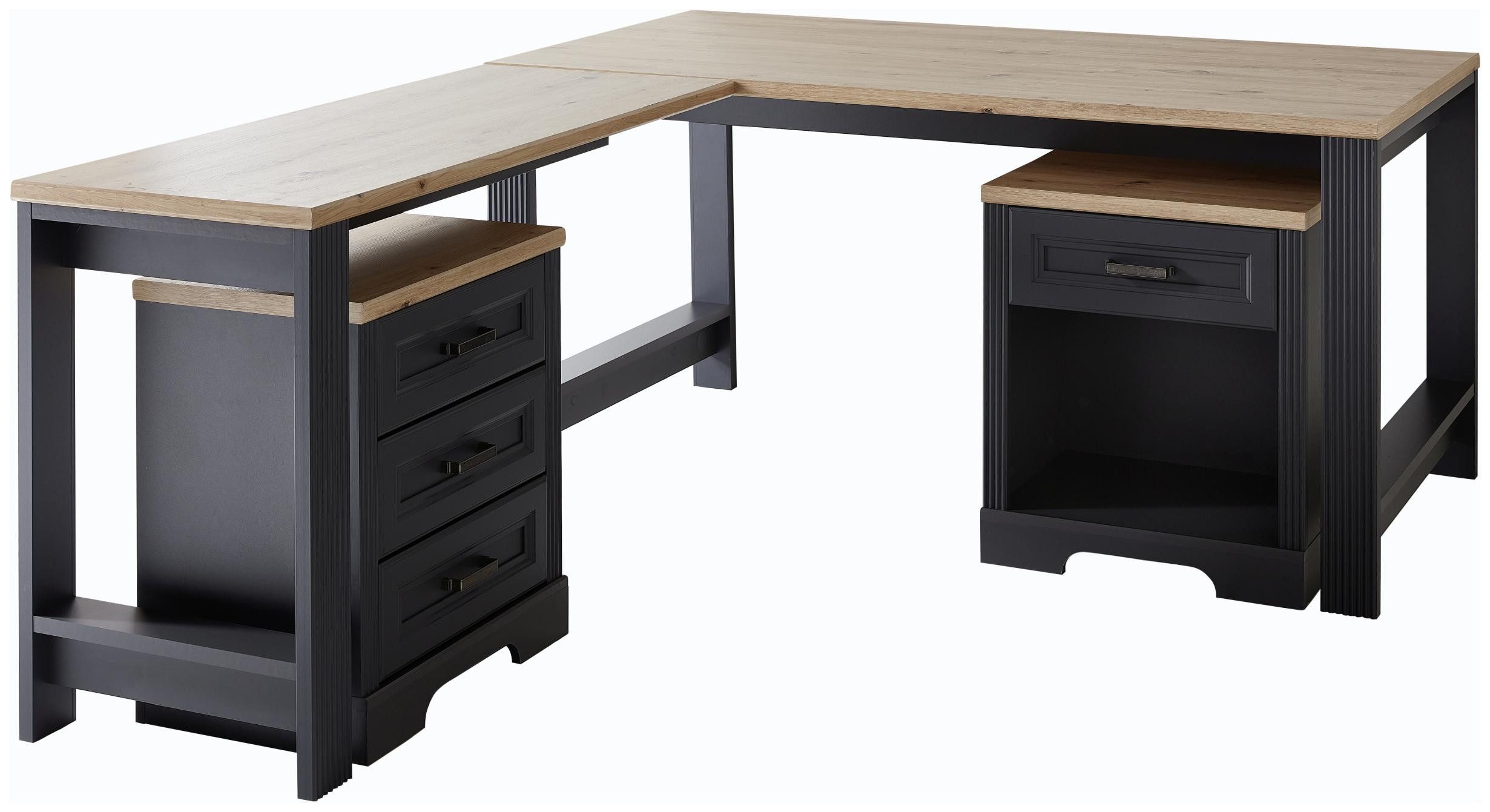 Bega Consult Schreibtisch Eckschreibtisch JASMIN Graphit Artisan Eiche Nach günstig online kaufen