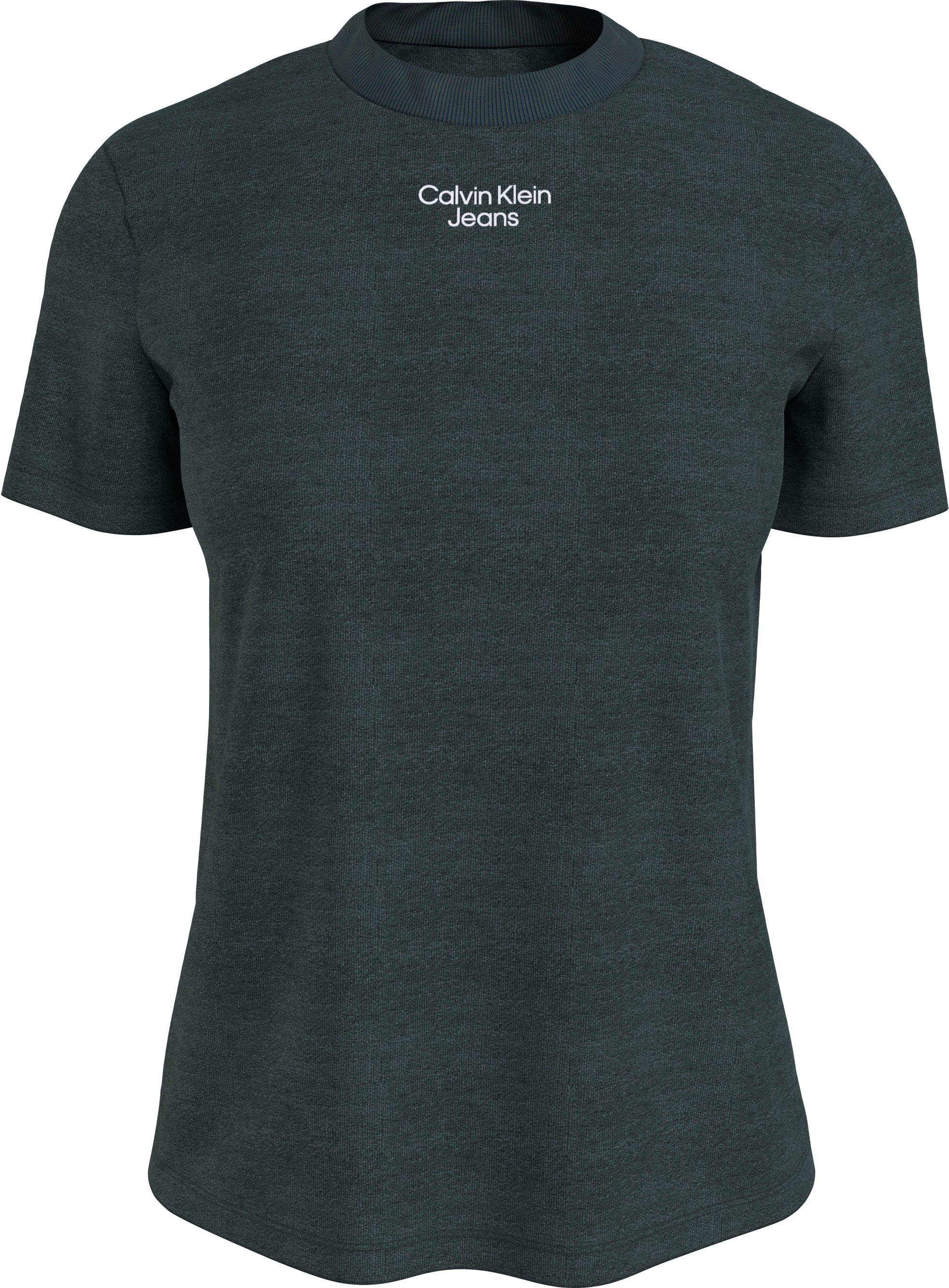 Calvin Klein Jeans T-Shirt STACKED LOGO MODERN STRAIGHT TEE mit dezentem Calvin Klein Jeans Logodruck Dark Seaweed (dunkelgrün)