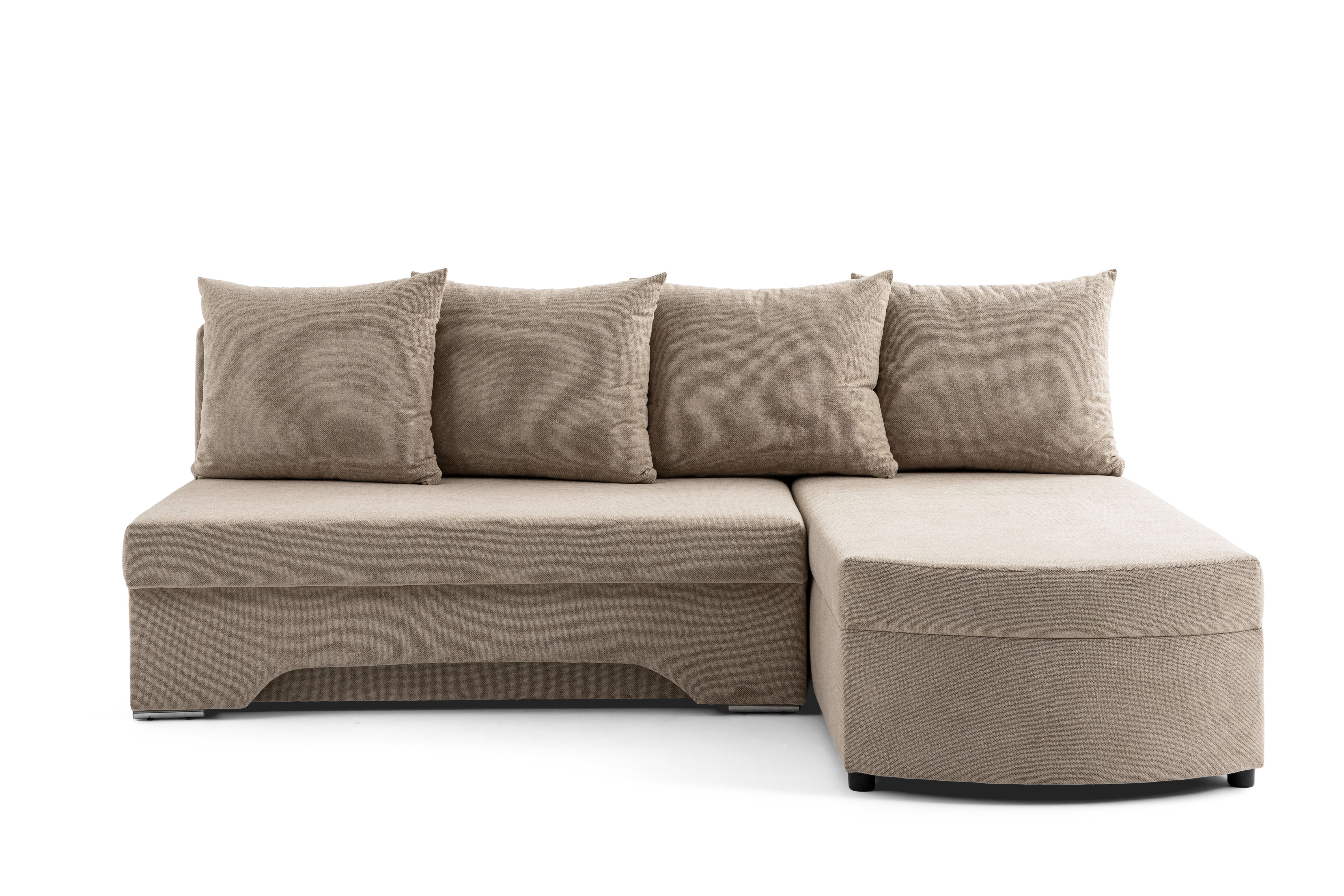 NEXT COLLECTION Ecksofa SMART, mit Bettfunktion, Bettzeugkasten, lose Rückenkissen