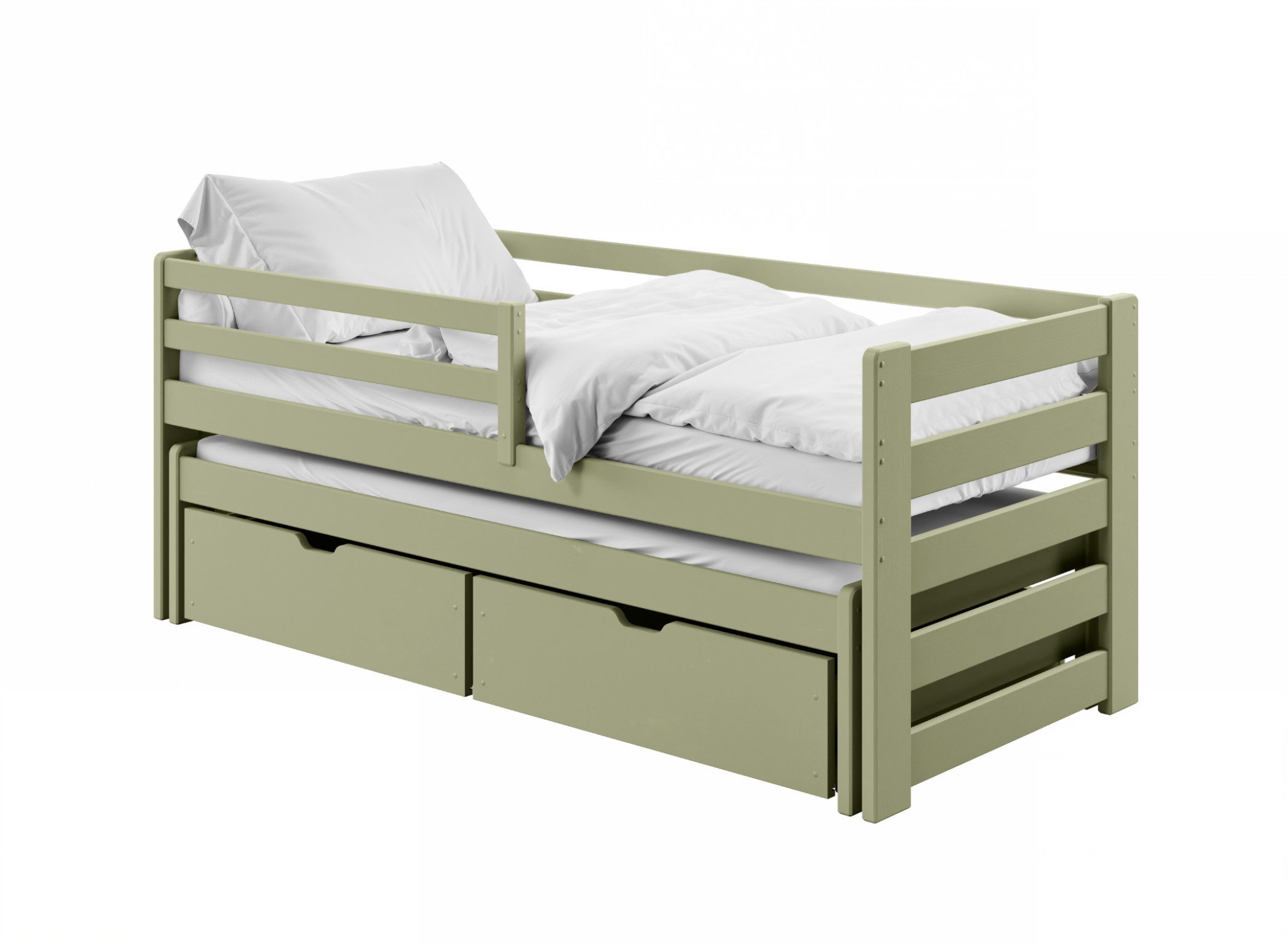 Kids Collective Jugendbett Einzelbett Kinderbett 90x200 cm, Lattenrost, Rau günstig online kaufen