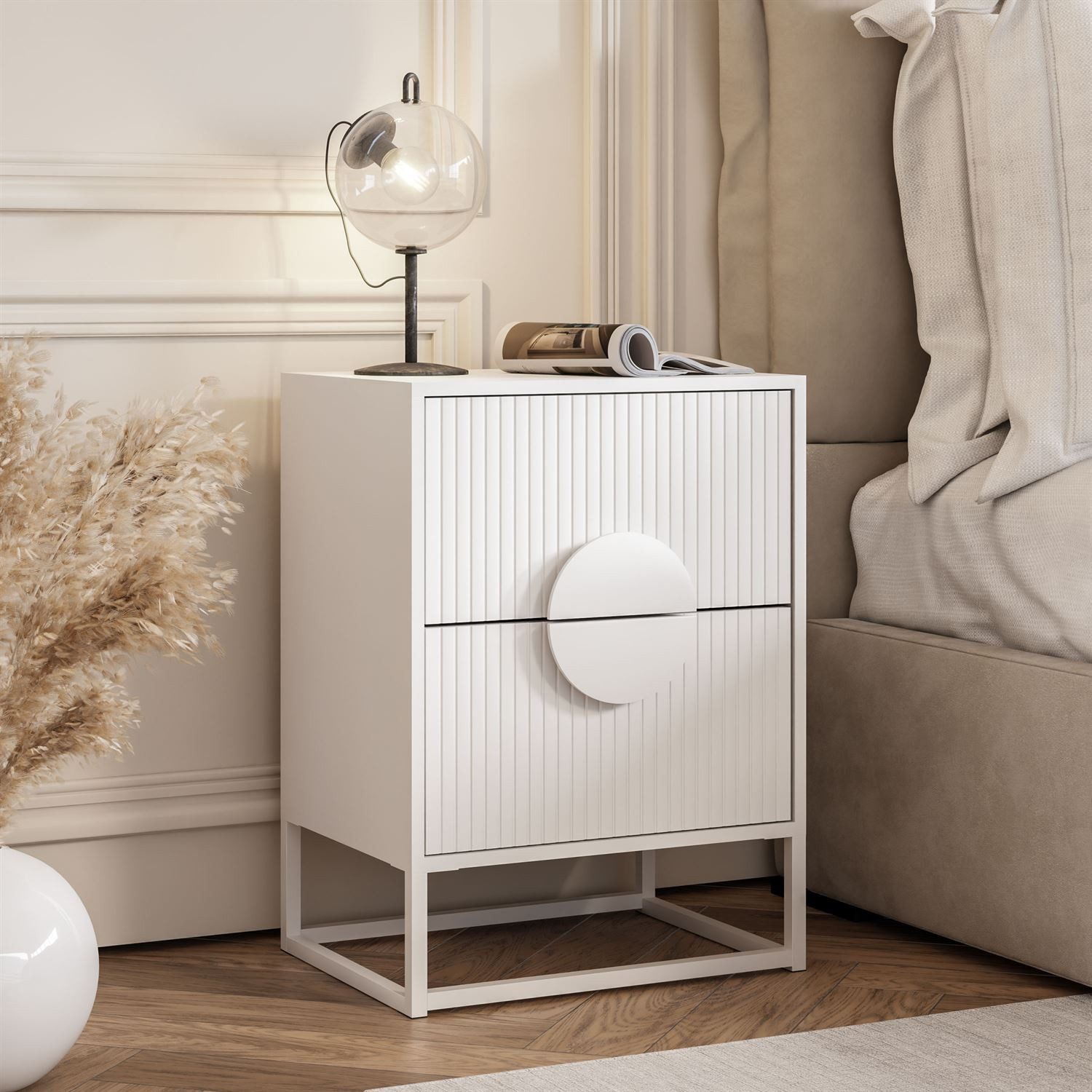 Lookway Nachttisch LUNO mit Riffel-Front und günstig online kaufen