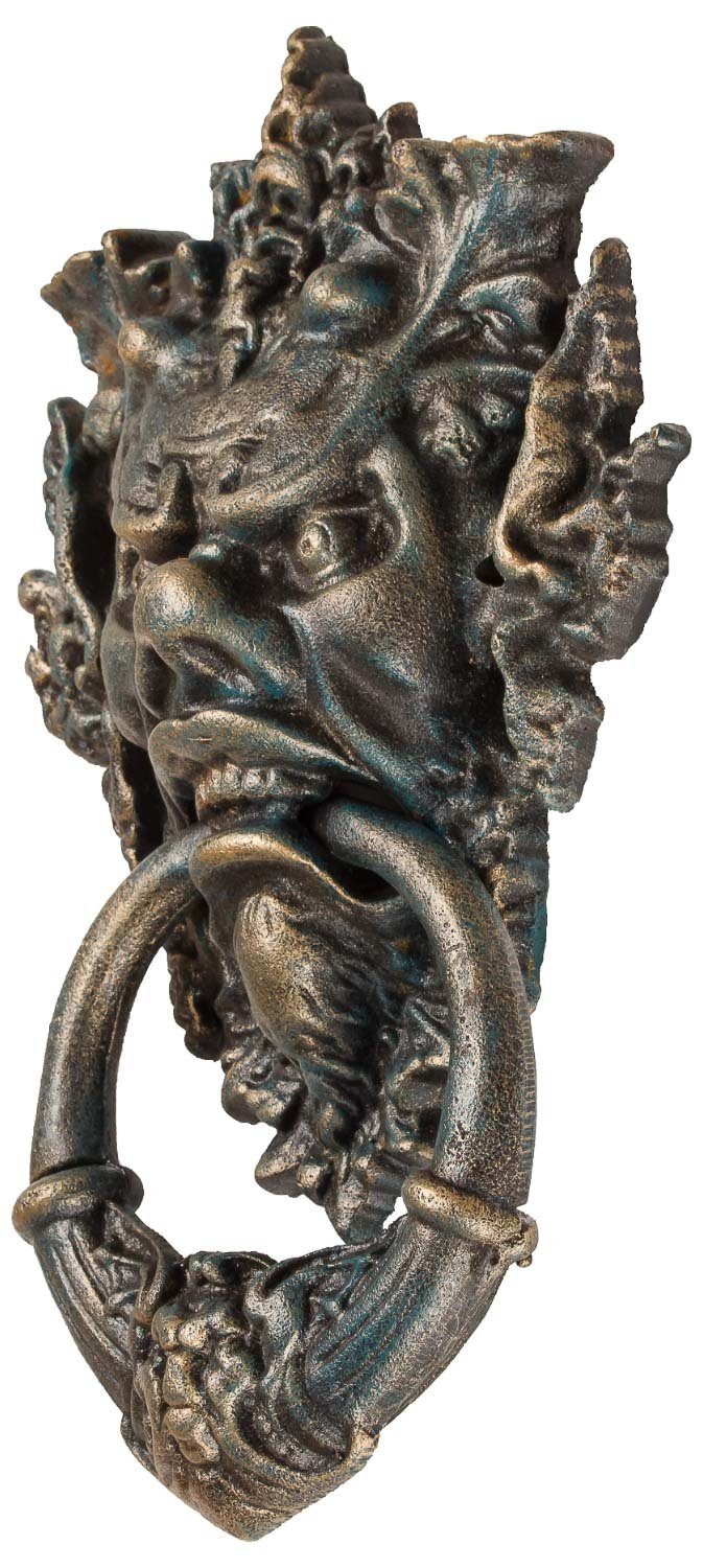 Skulptur Gesicht Dekoobjekt Teufel 37cm Aubaho Eisen Antik-Stil Figur Türklopfer