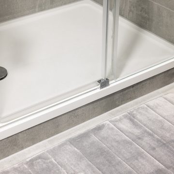 Badematte Badvorleger aus Memoryschaum - 120x40cm - für Badezimmer Navaris, Höhe 24,00 mm, Polyester