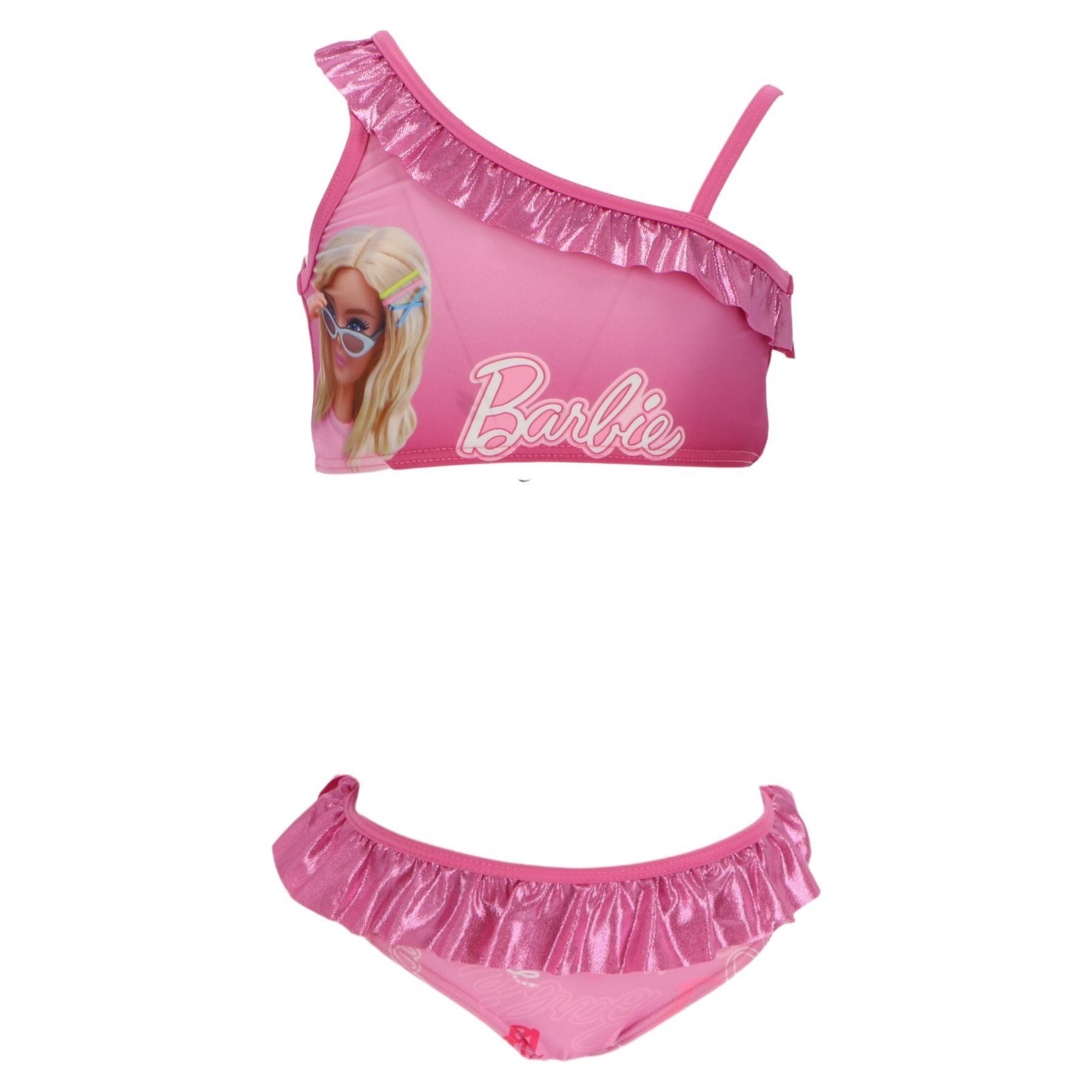 Barbie Badeslip Kinder Bikini mit Sarong Badebekleidung & Strandoutfit Sommer