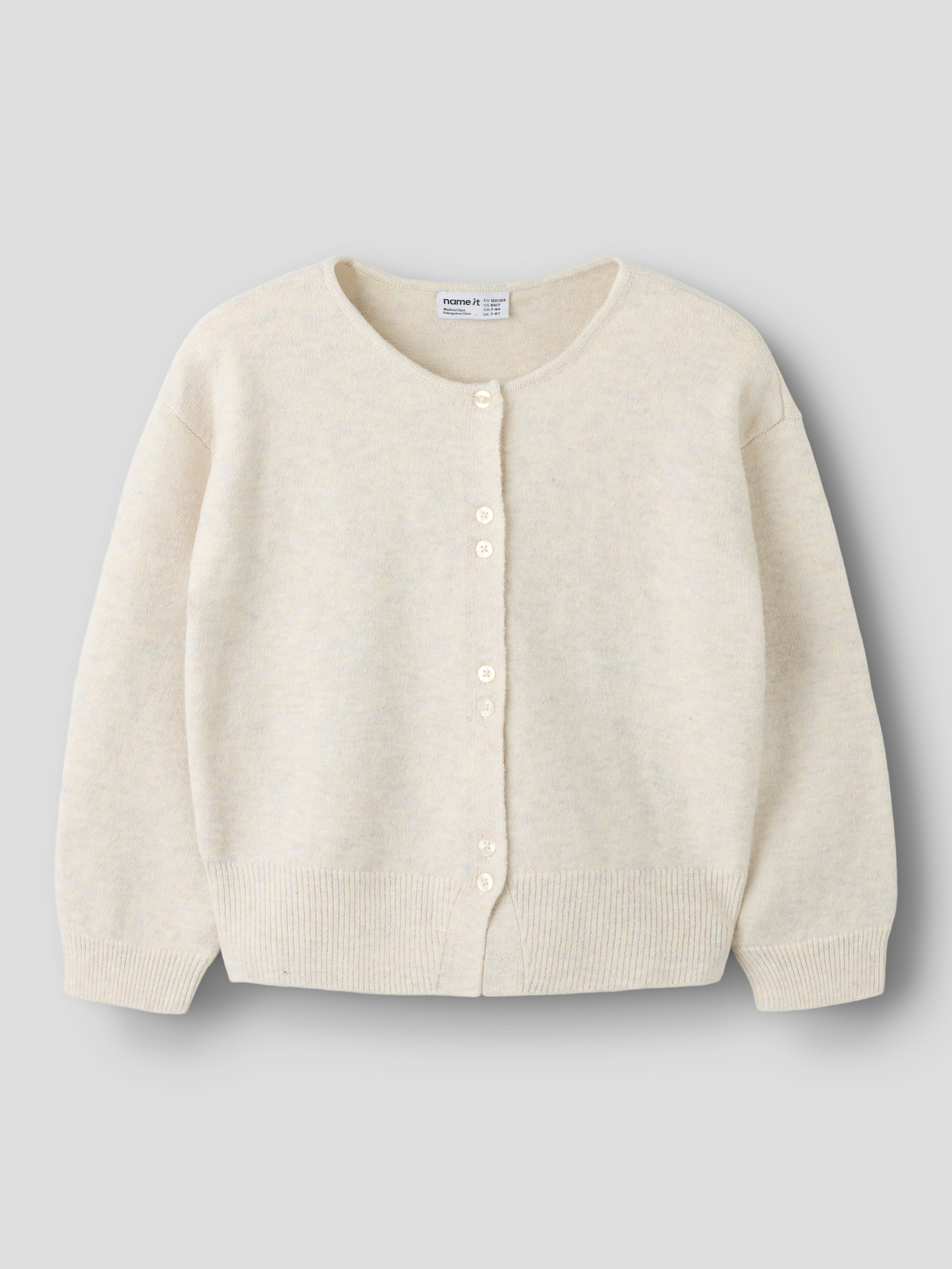 Name It Strickjacke NKFLEMINA LS CARDIGAN Materialmix, regular fit