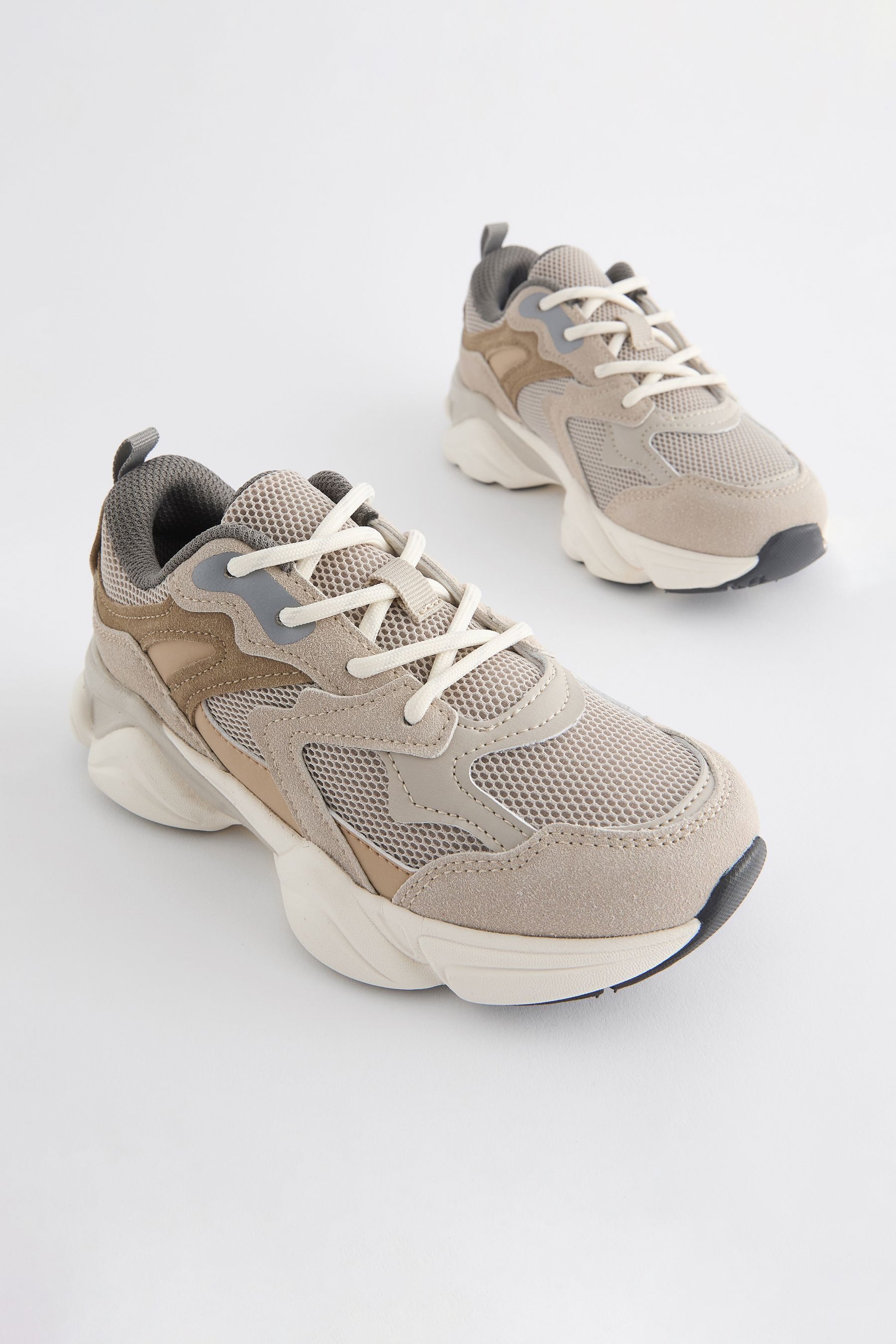 Next Schnürsneaker aus Veloursleder und Mesh günstig online kaufen