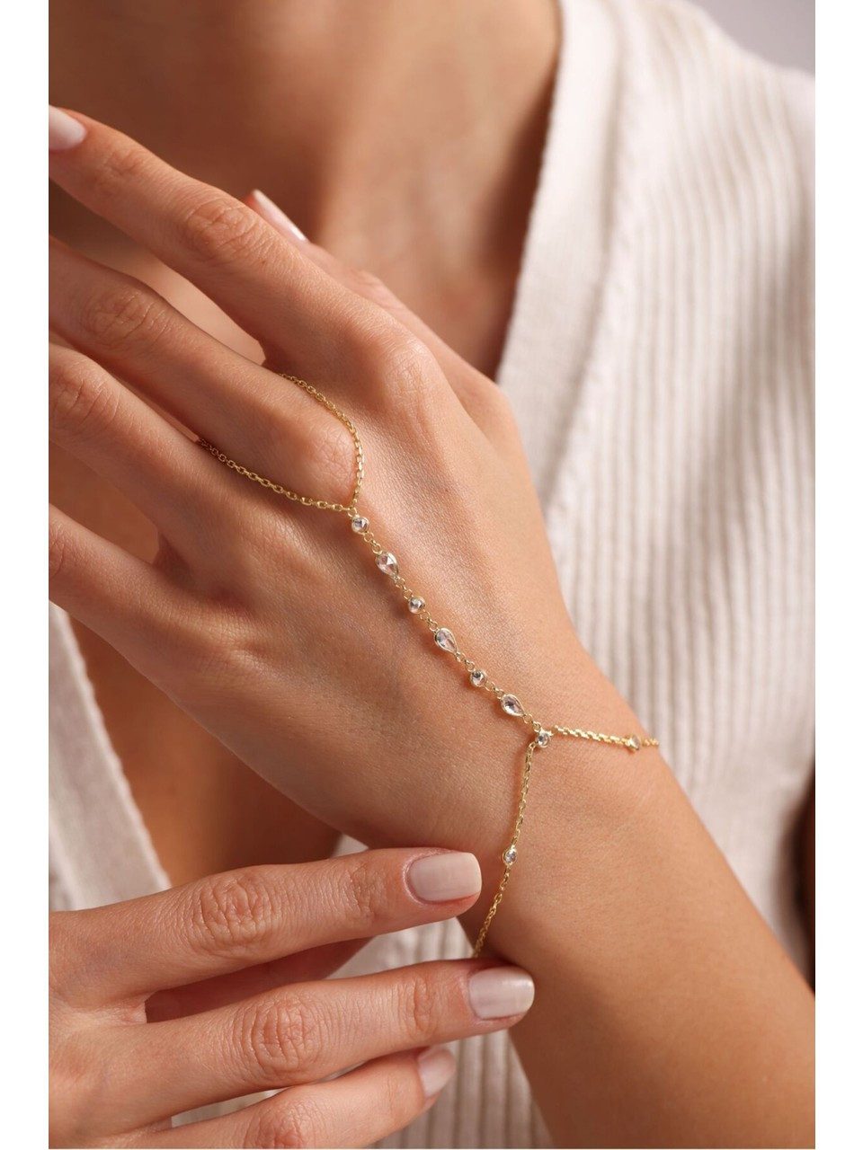 Nisan Ketten und Armband Set, Silber-Handkette, günstig online kaufen