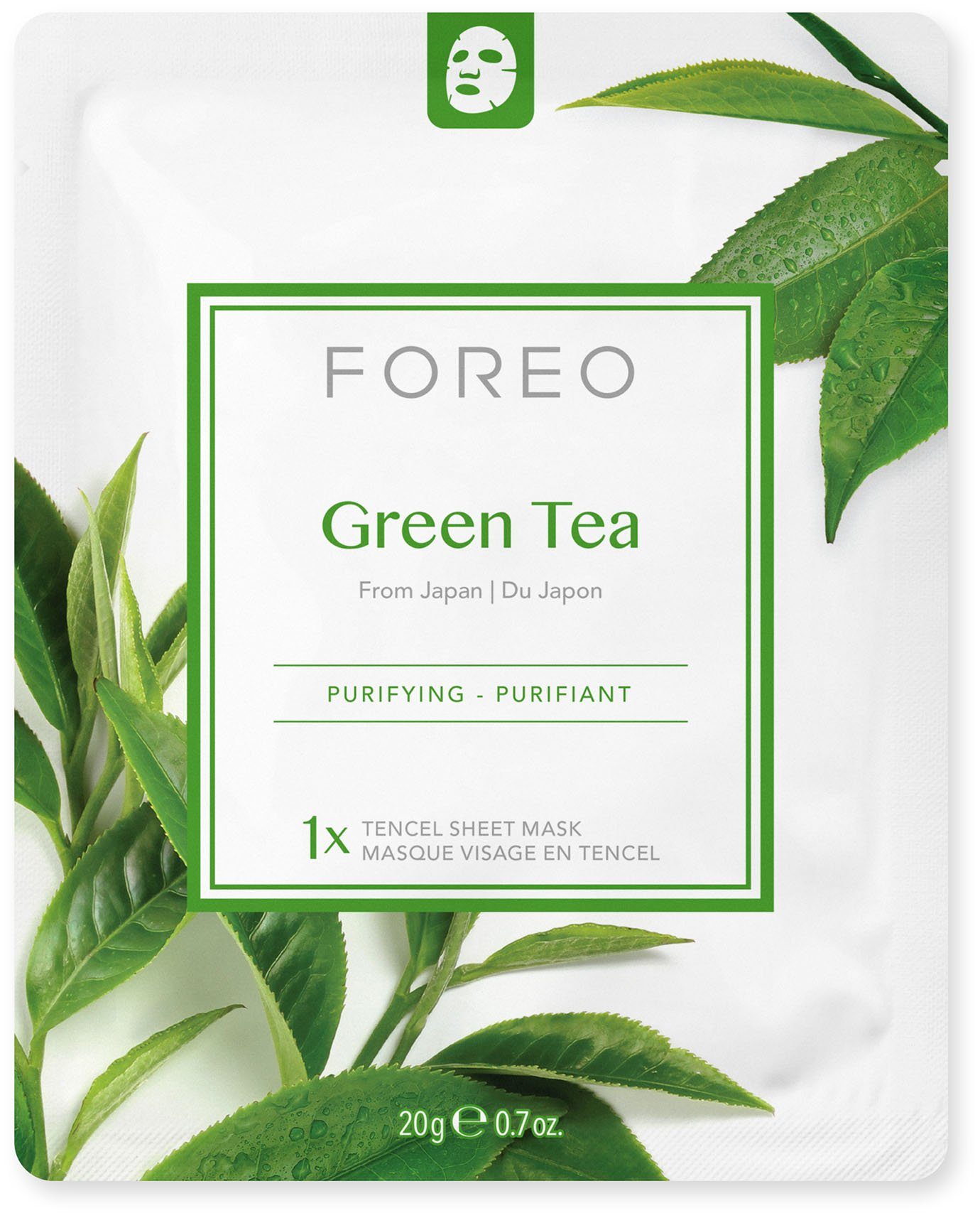 To Gesichtsmaske FOREO Green Face Tea Masks Sheet Collection Farm