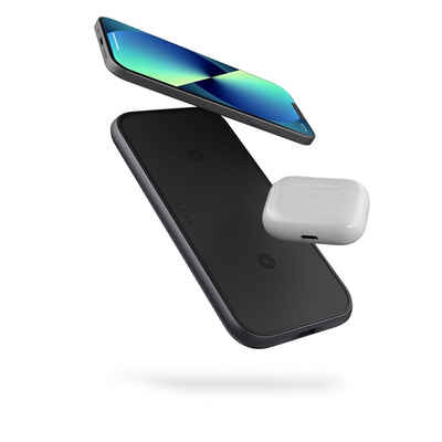 Zens Aluminium Dual Wireless Charger (Apple & Samsung Fast Charging, Netzteil + Kabel inklusive)