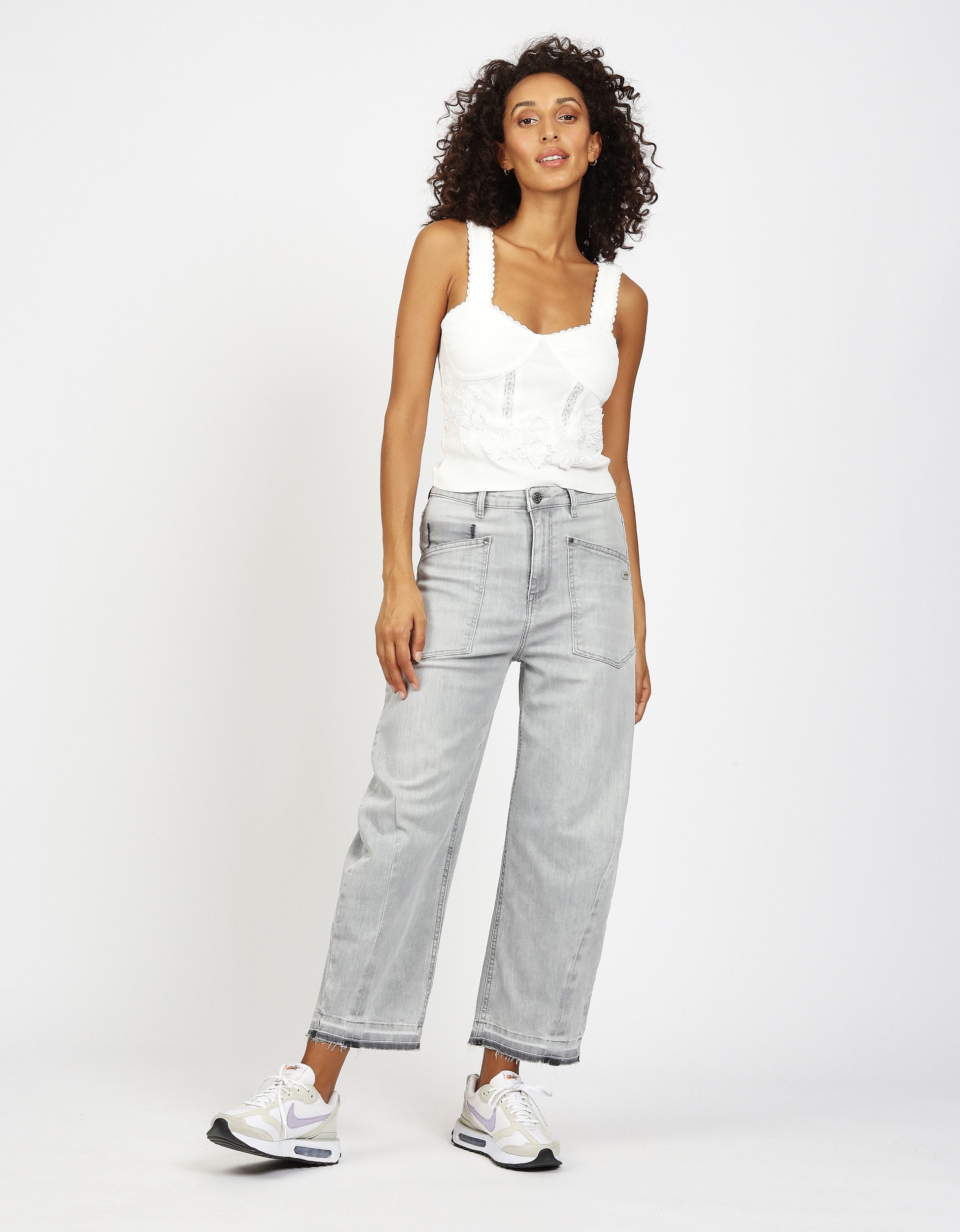 GANG Gerade Jeans 94ODINA - Damen Culotte - verkürzte Jeans - O Shape Hose günstig online kaufen