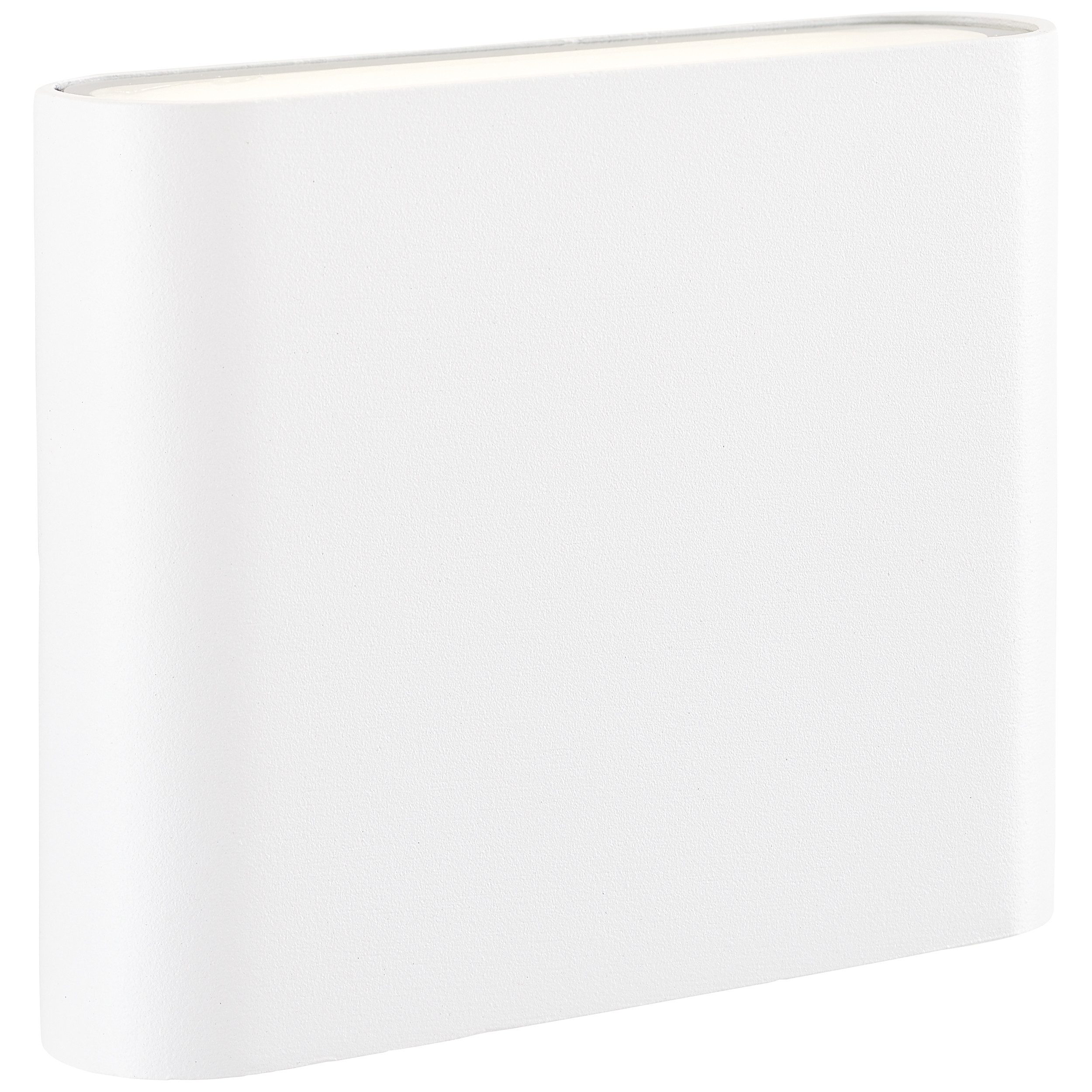 Brilliant Außen-Wandleuchte Welbie, Warmweiß, Welbie LED-Außenwandleuchte – Weiß, IP54, 7W, Up-/Downlight 3000K